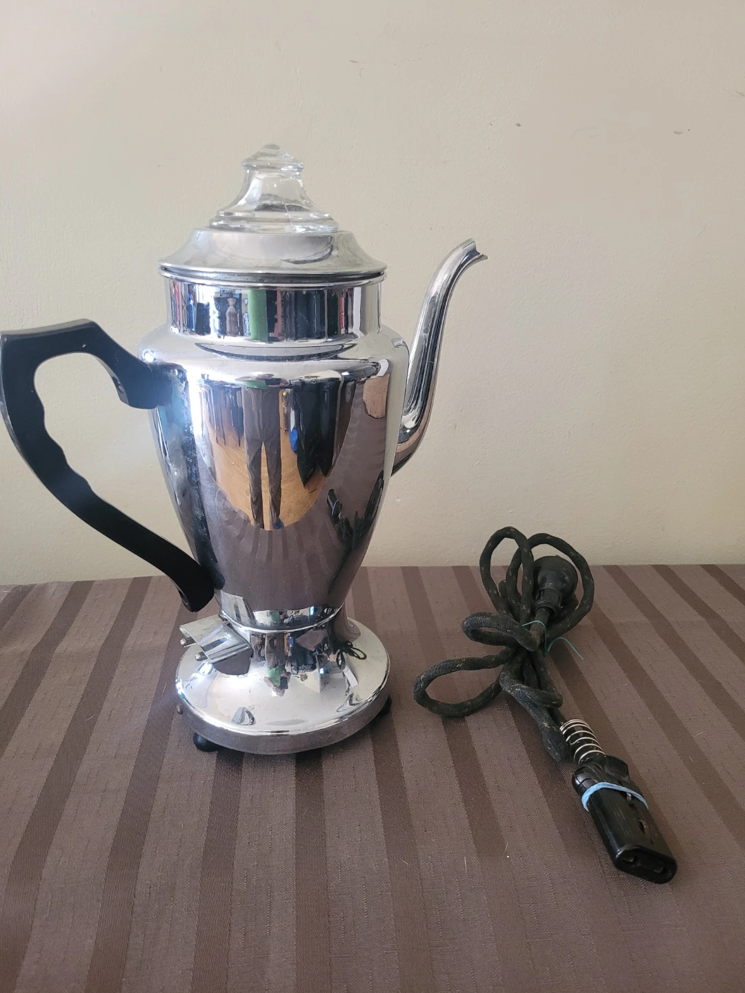 Vintage Electric Chrome Coffee Percolator RENFREW ELECTRIC  Co.
