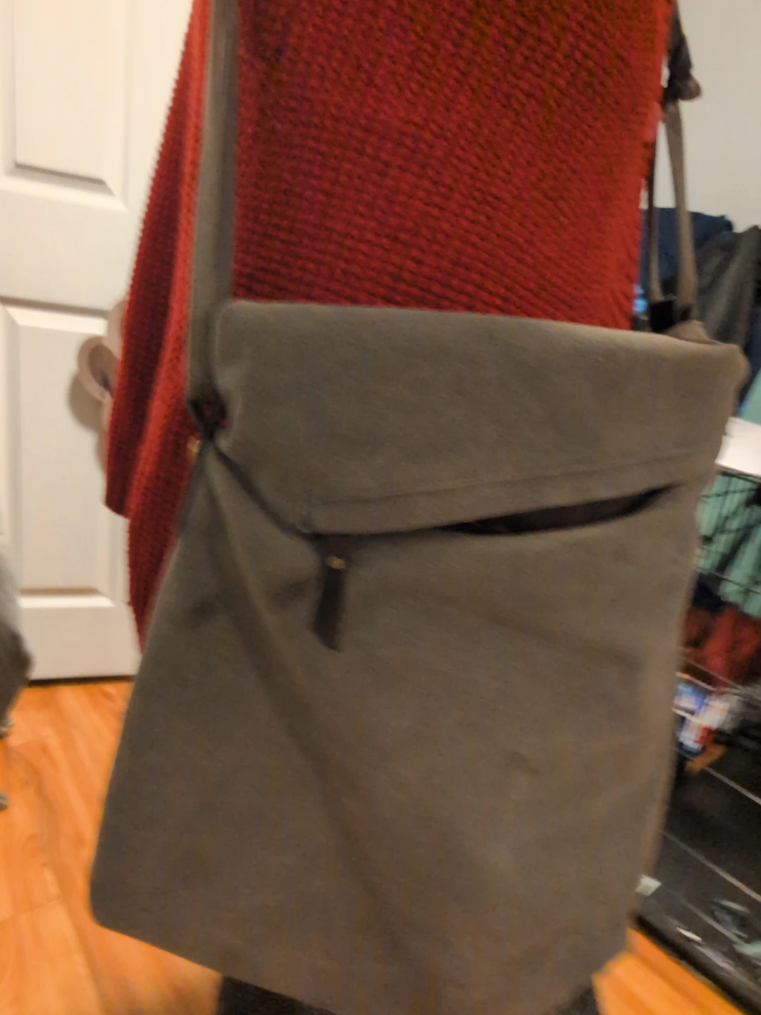 Canvas Messenger Bag - Grey - photo 2