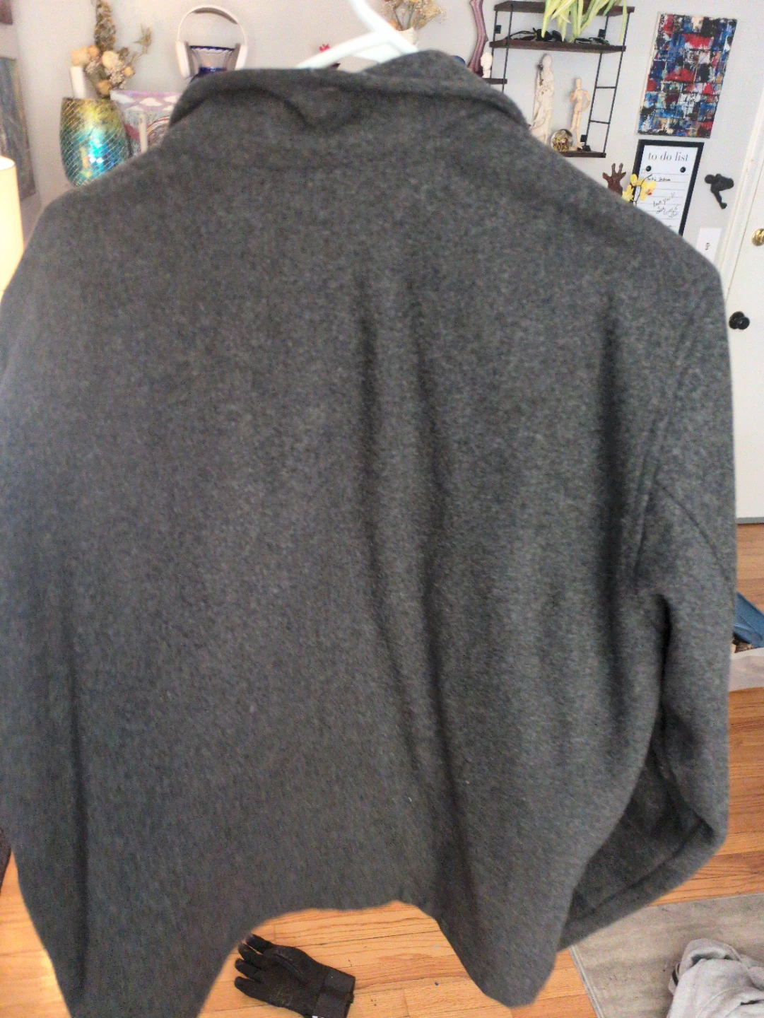 Abercrombie & Fitch Men's Dark Gray Wool Blend Bomber Jacket - photo 2