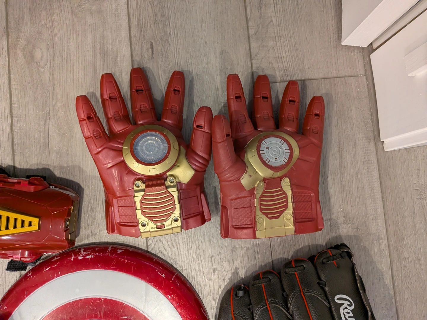 Baseball Glove and Marvel Superhero Dress-Up Costume Lot - photo 2