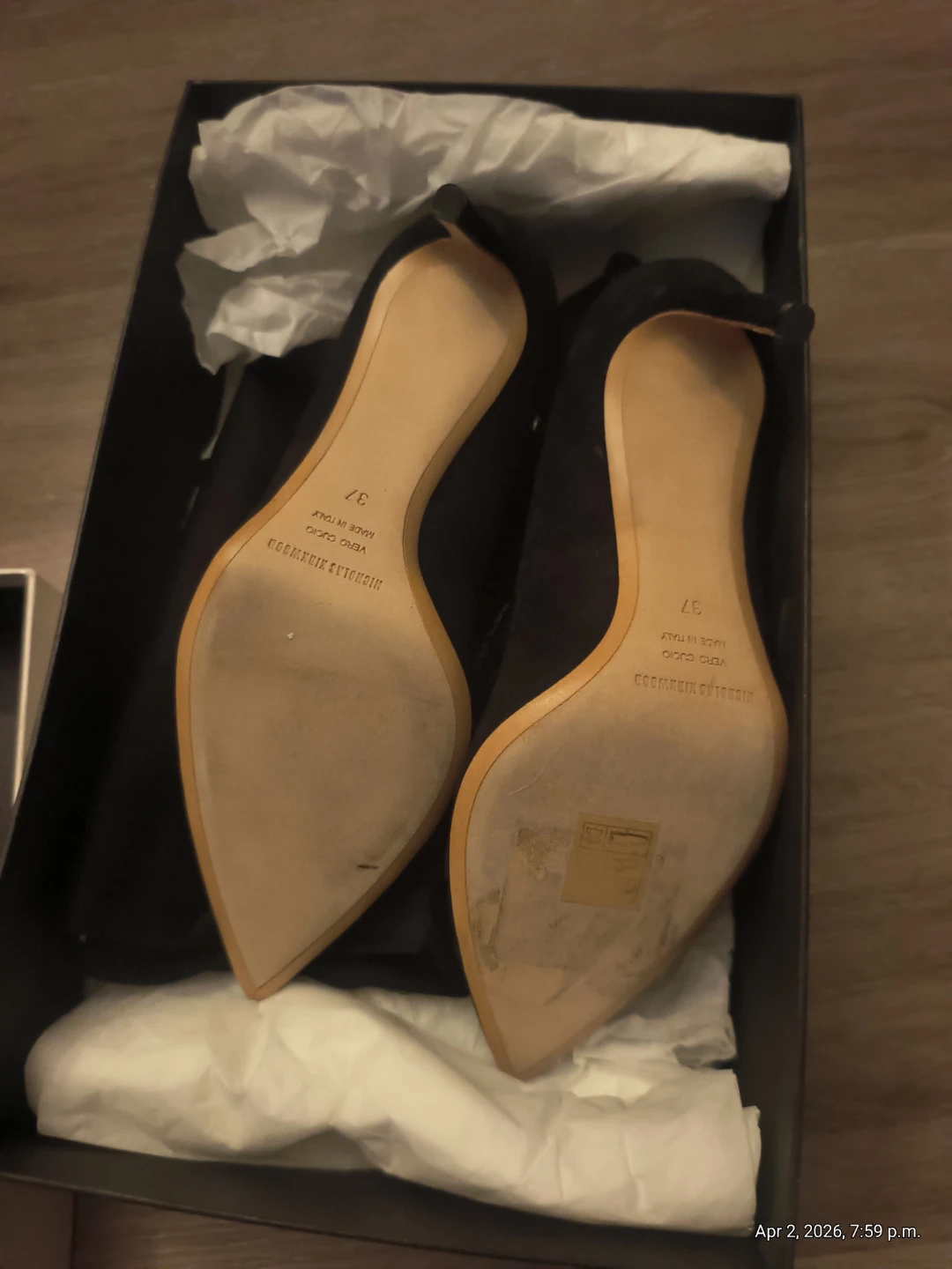 Nicholas Kirkwood Black Suede Heels - Size 37 - photo 2