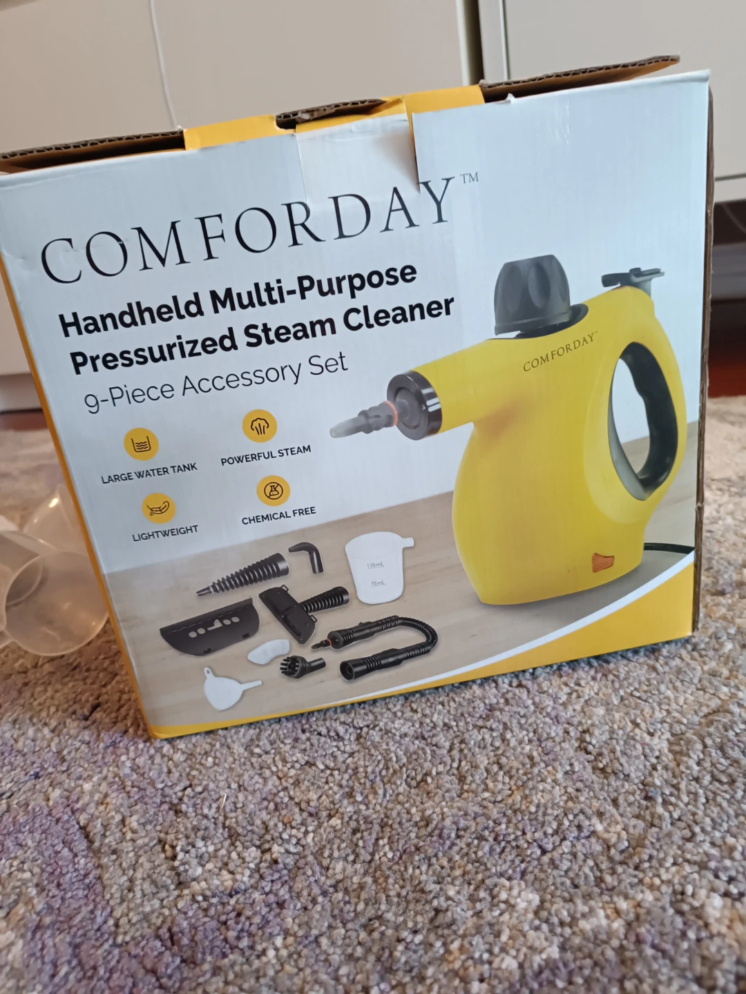 Comforday Handheld Multi-Purpose Pressurized Steam Cleaner