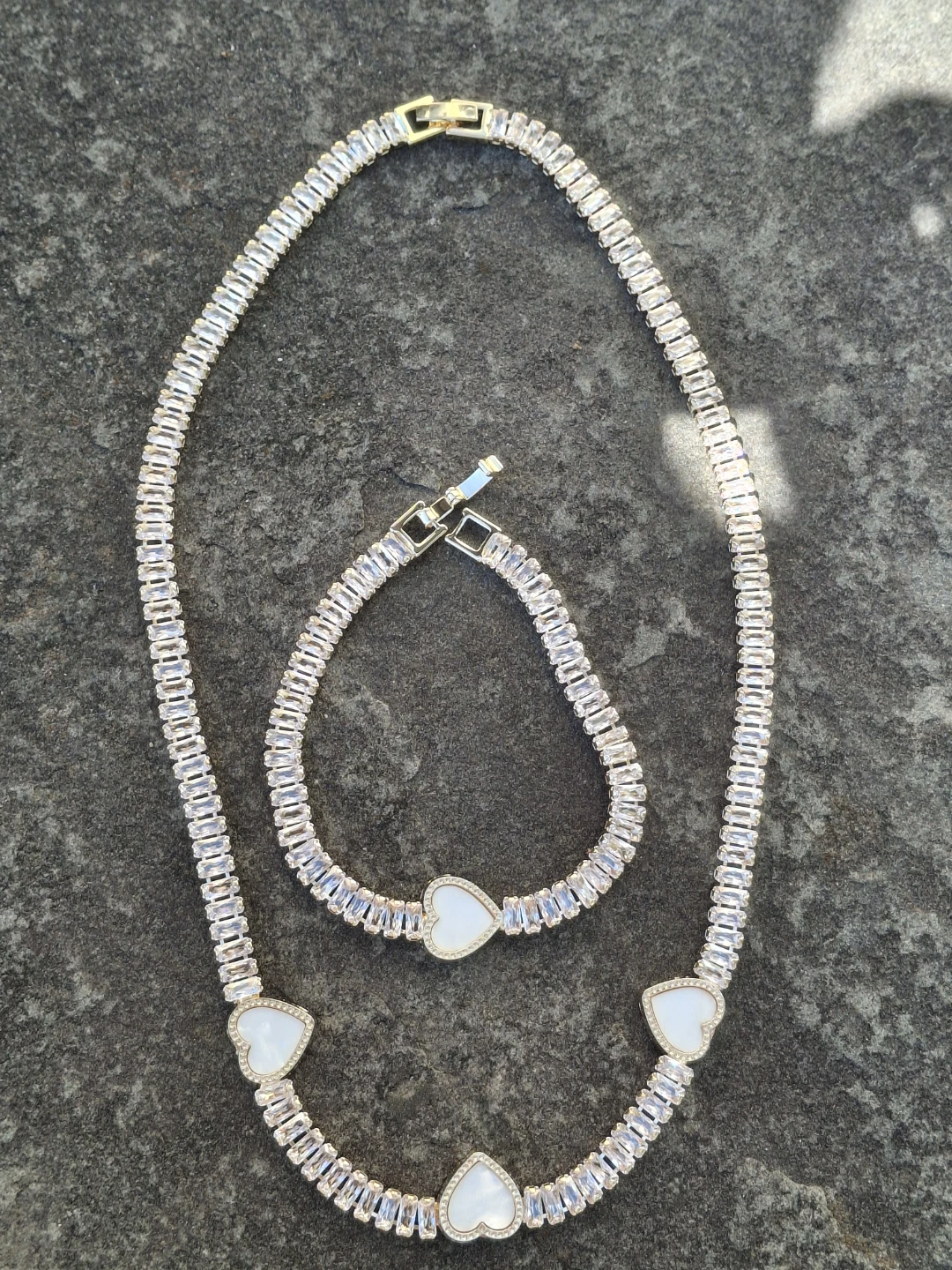 Heart Charm Necklace and Bracelet Set - photo 2
