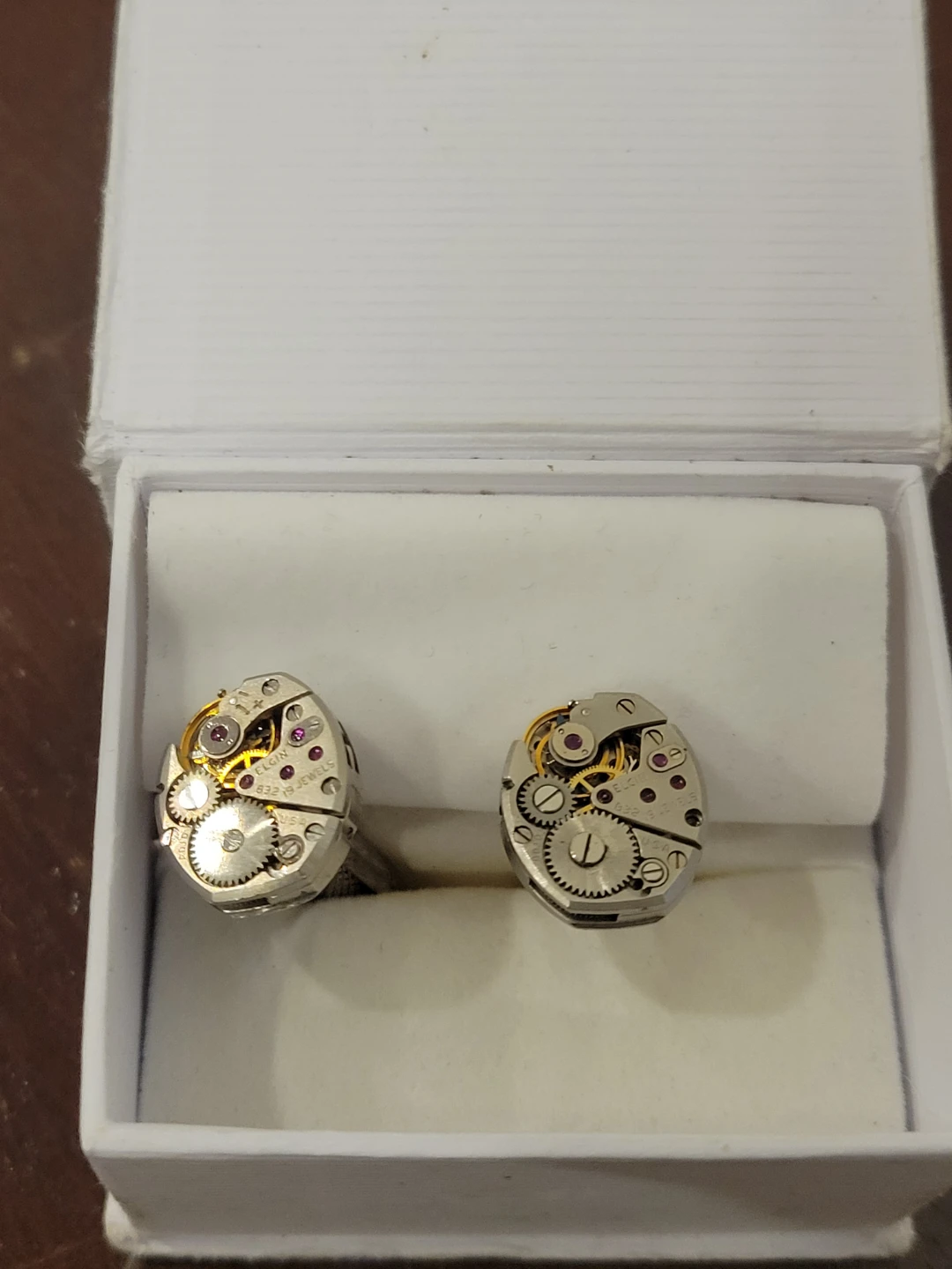Elgin 19 Jewels Watch Movement Cufflinks - photo 3