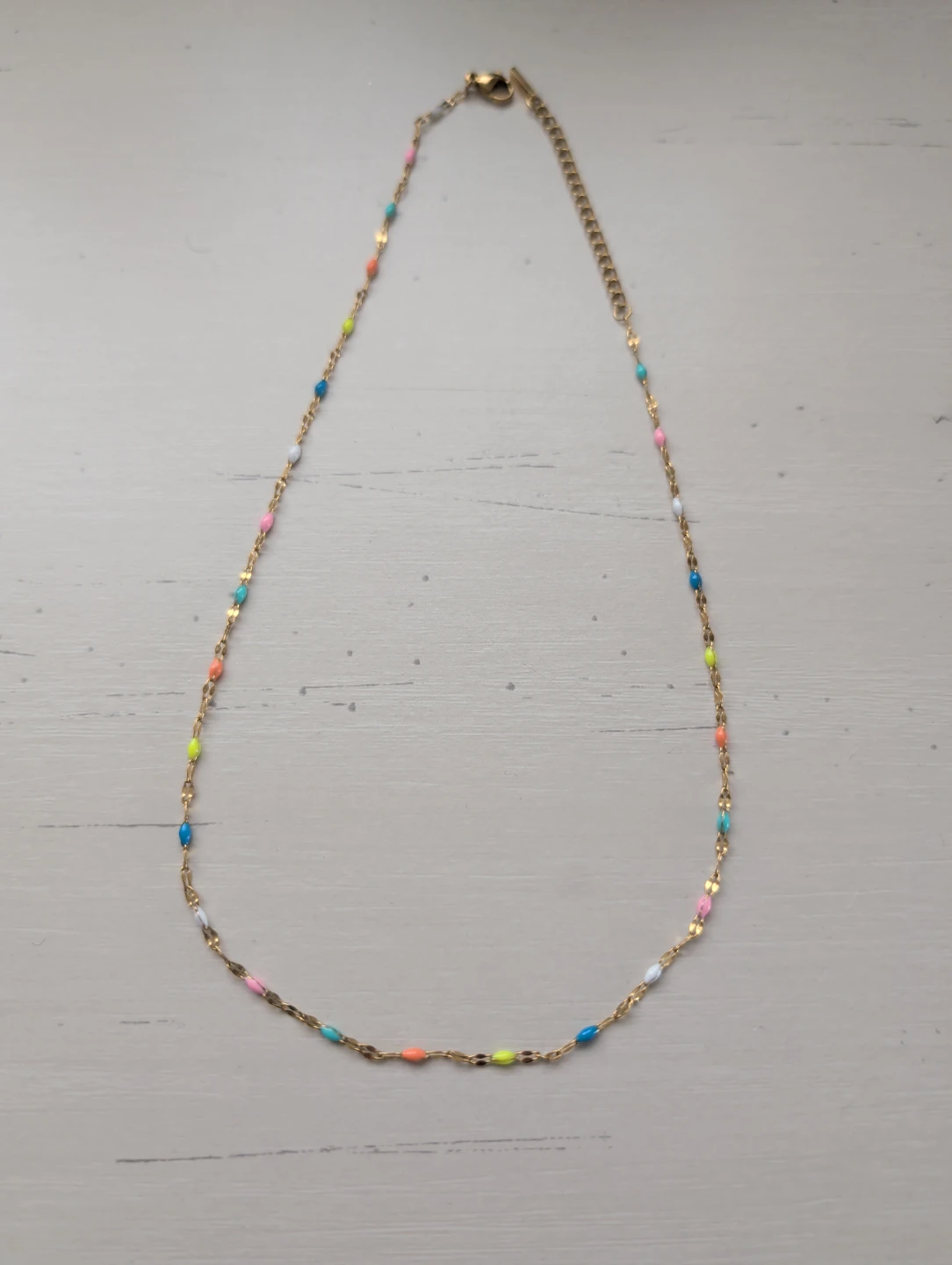 ATolea waterproof, tarnish proof rainbow dainty choker