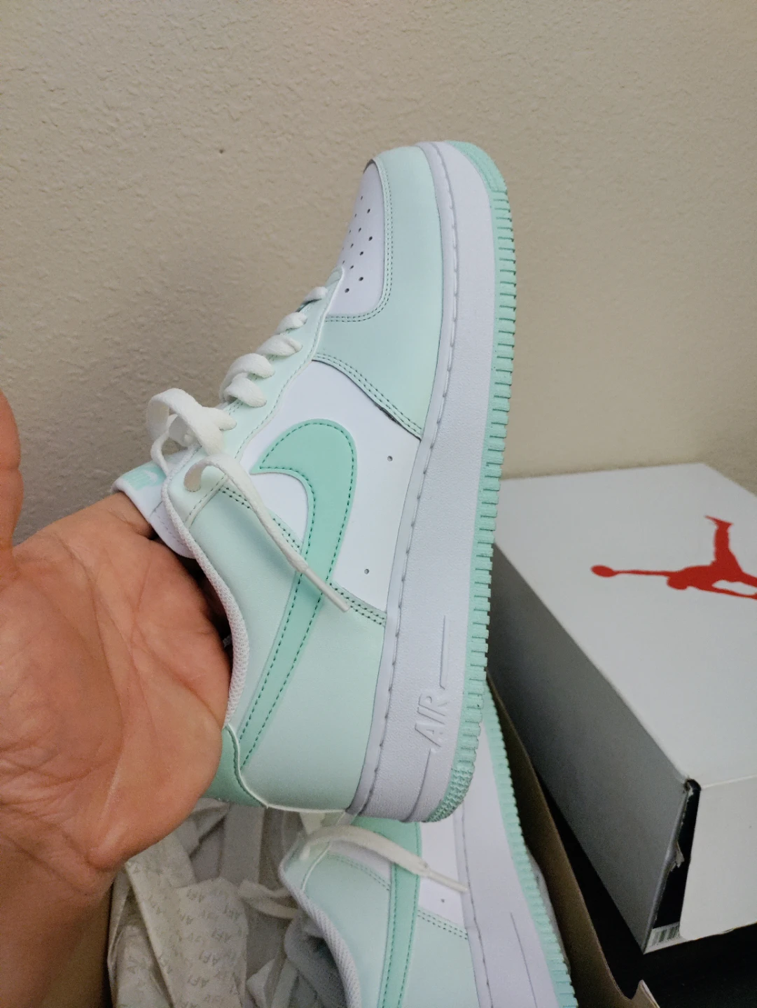 Nike Air Force 1 "Light Mint" Sneakers - photo 3