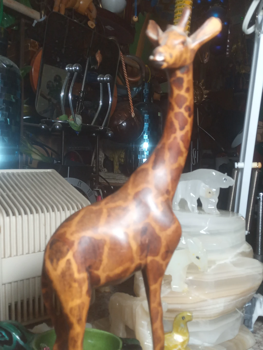 Wooden Giraffe Figurine