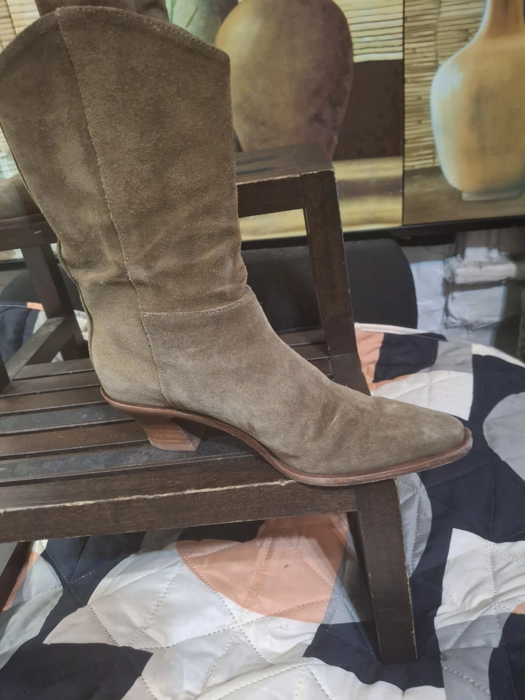 Ladies mid calve suede boots - photo 2