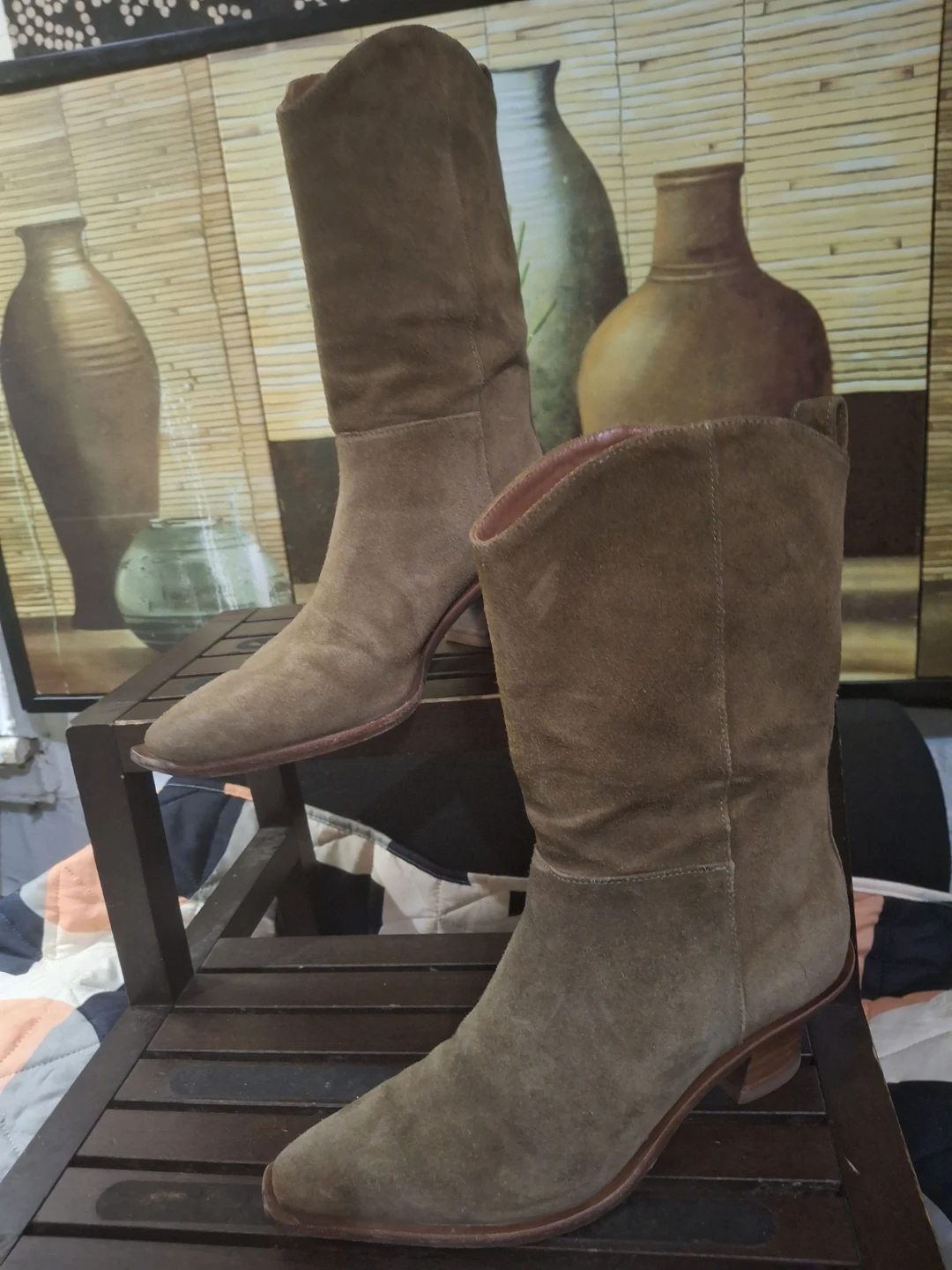Ladies mid calve suede boots - photo 3
