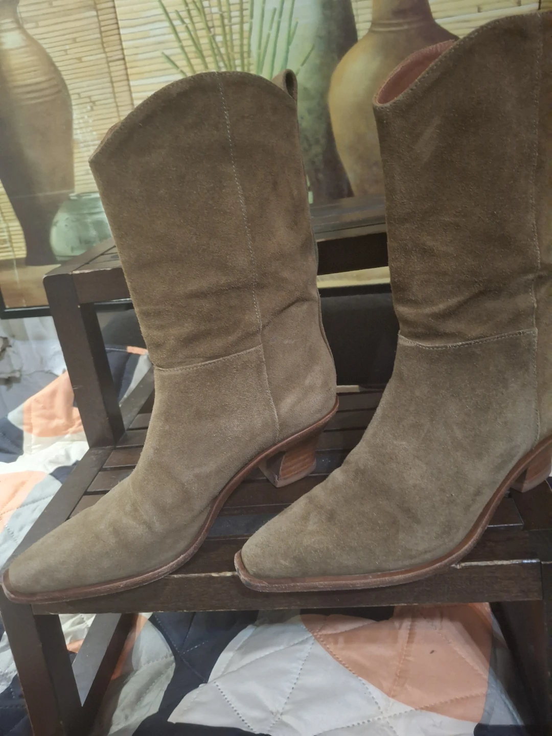 Ladies mid calve suede boots - photo 4