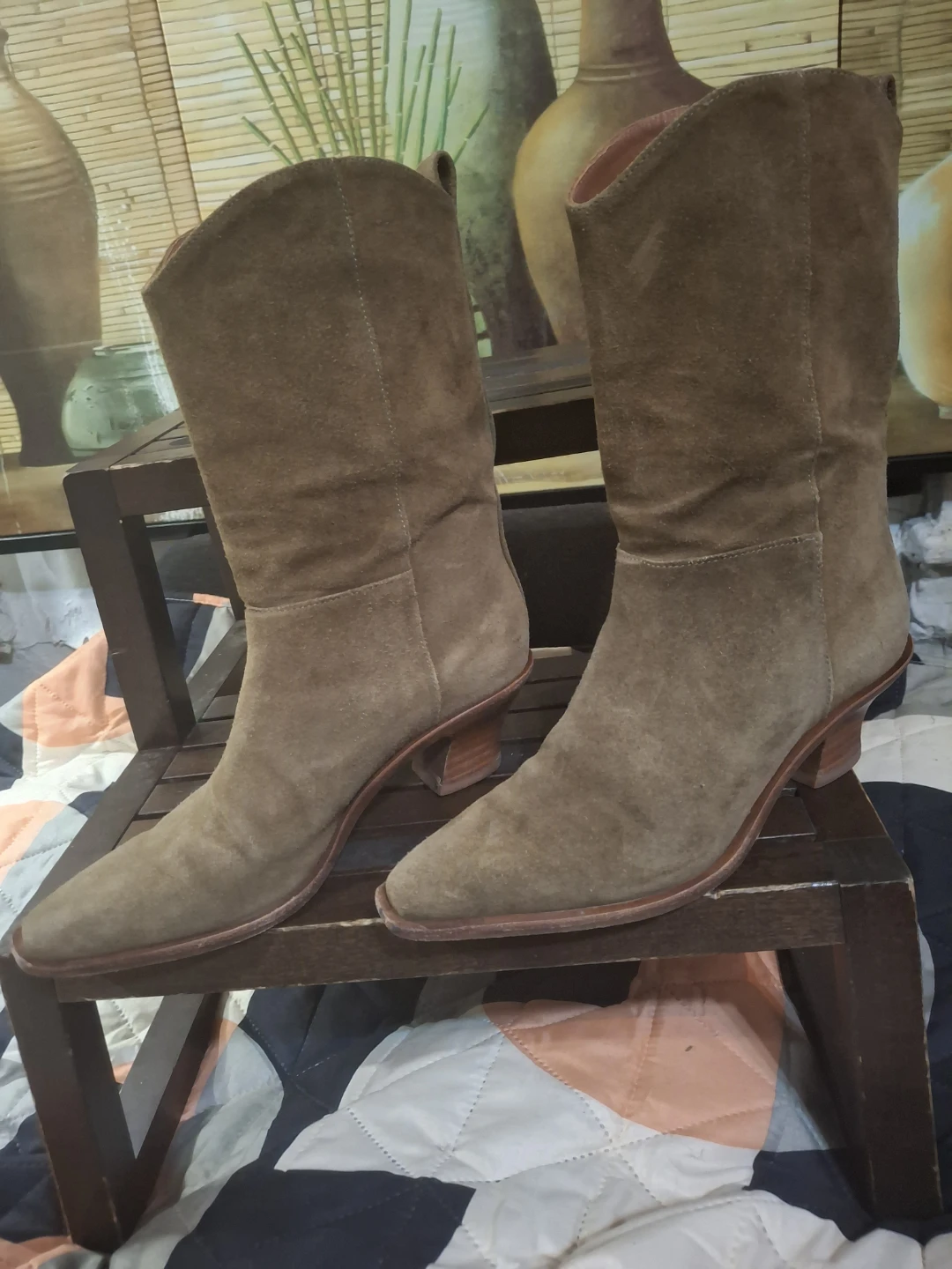 Ladies mid calve suede boots - photo 5
