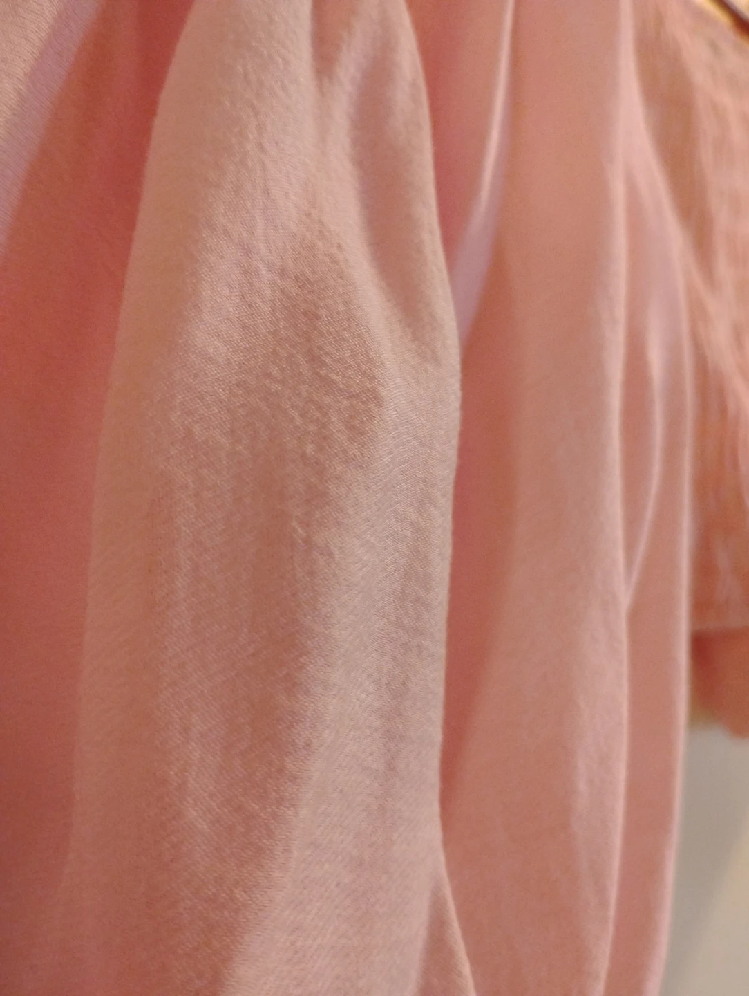 Pink Smocked Puff Sleeve Crop Top S - photo 4