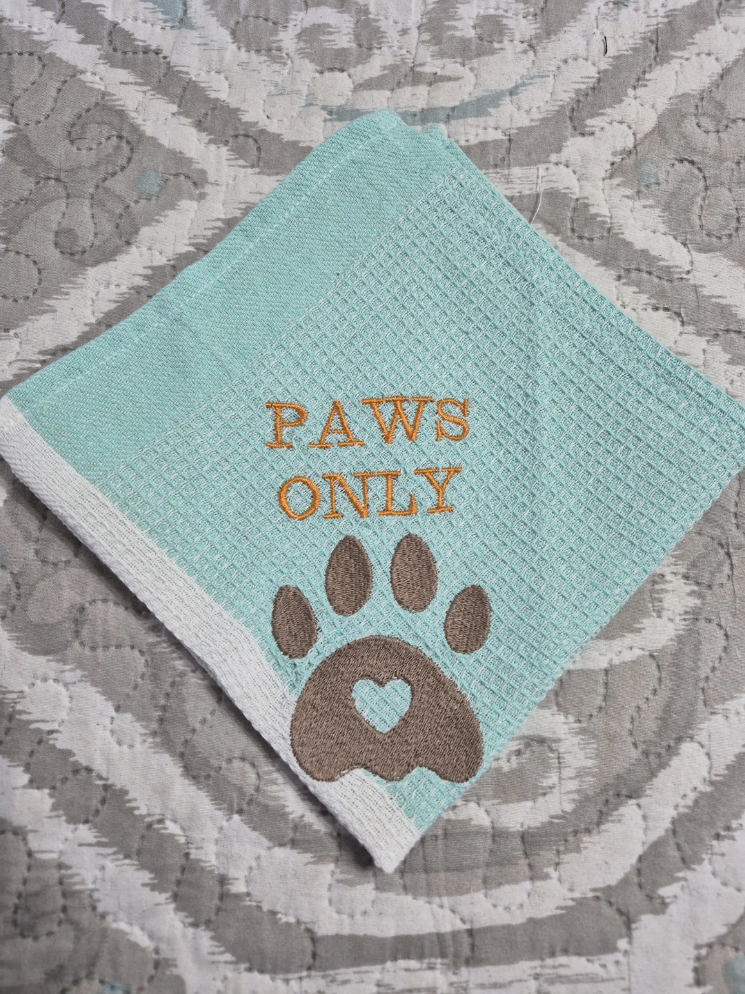 Fun 16" x 16" Paws Only Embroidered Towel - photo 2