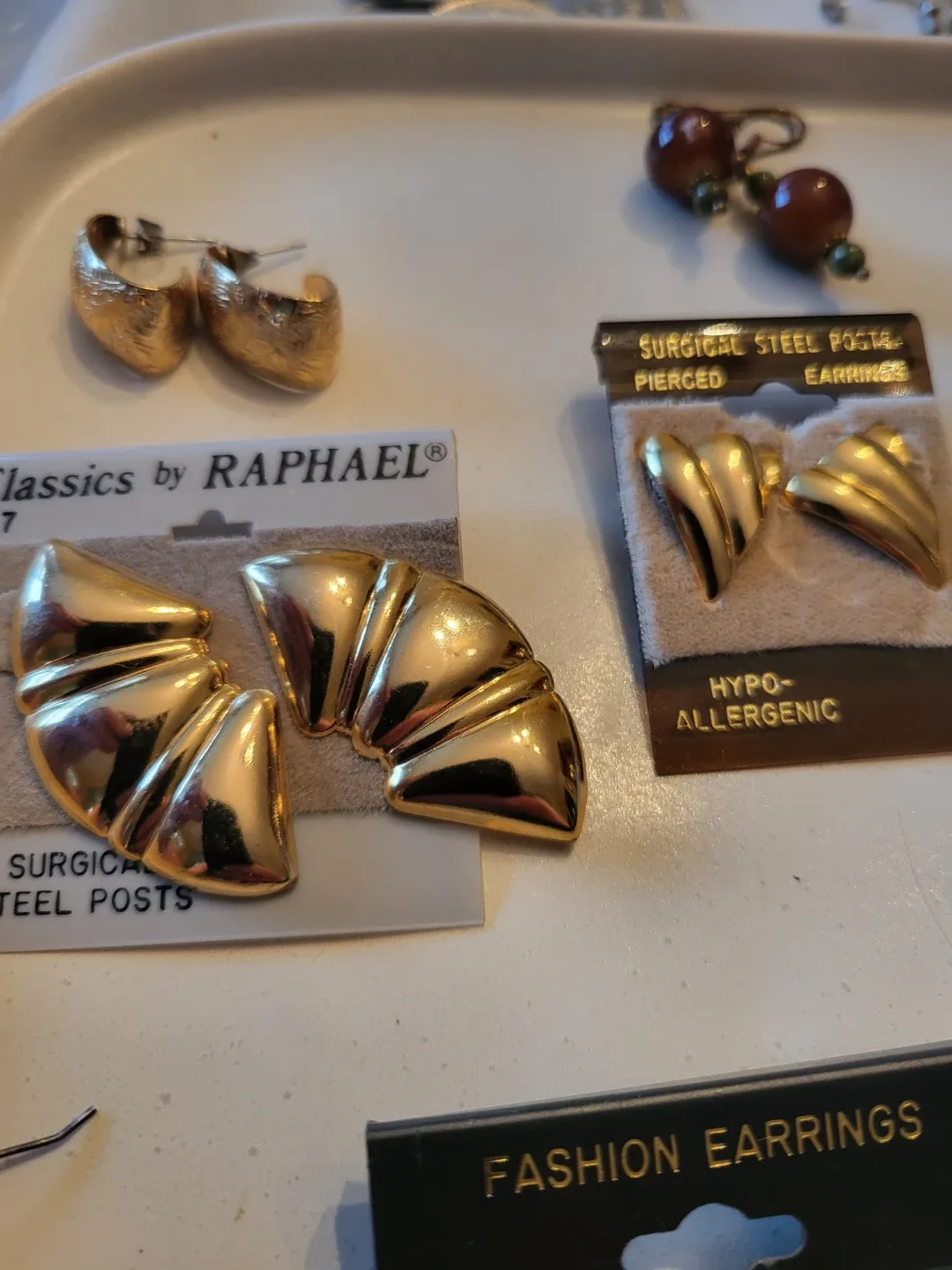 Assorted Earrings - Skull Cross, Gold Fan, and More - photo 2