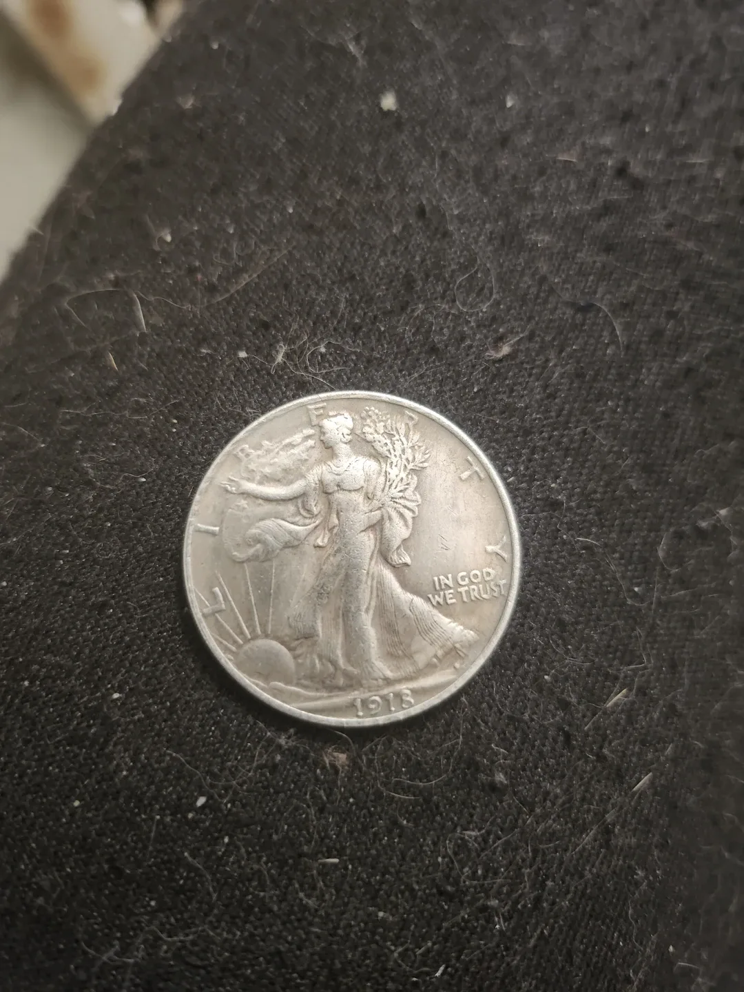 1913 Walking Liberty Half Dollar Coin - photo 2