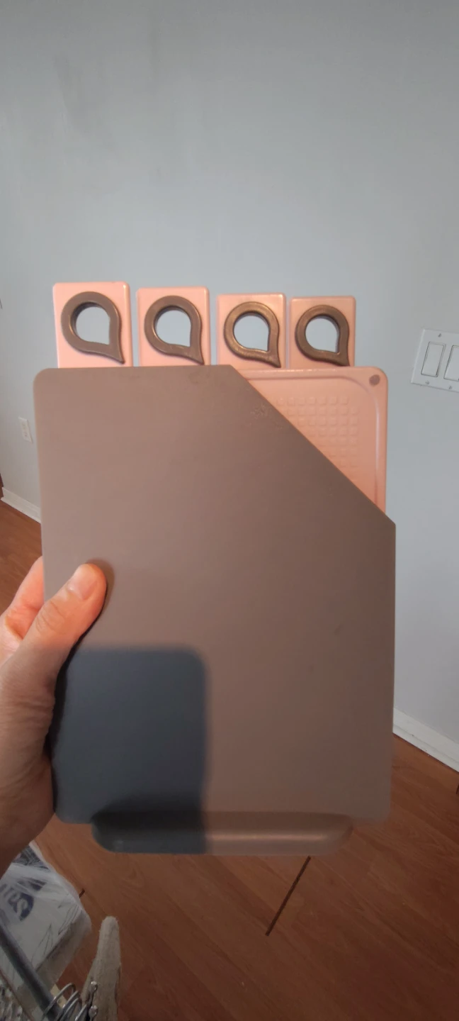Set of 4 Plastic Cutting Boards with Holder - photo 2