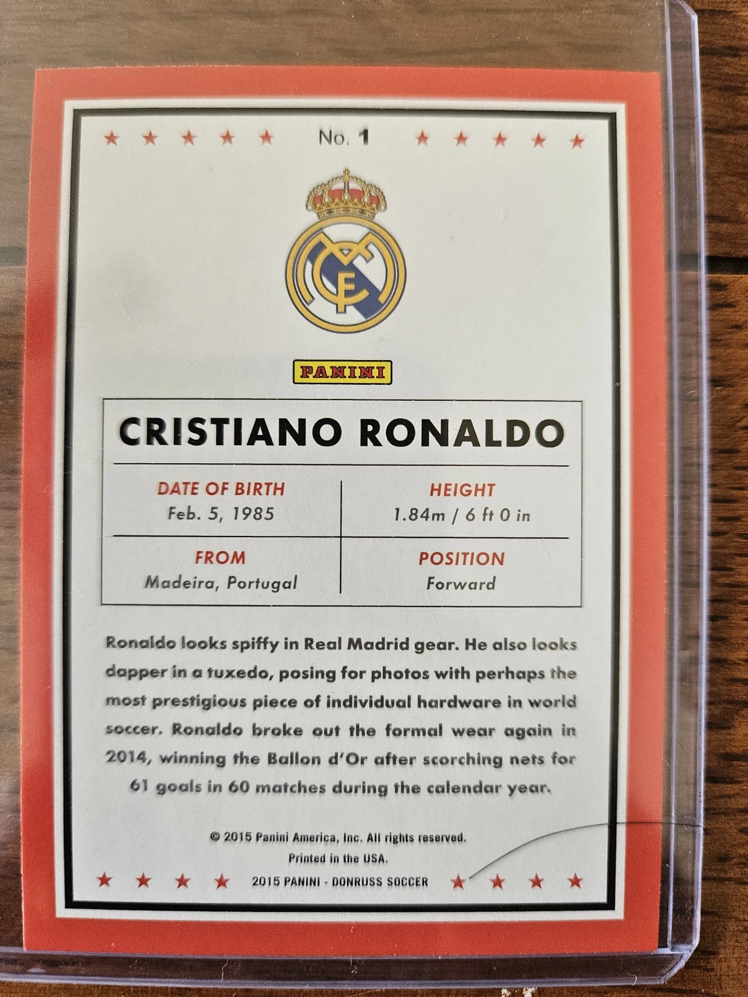 Donruss Cristiano Ronaldo Soccer Card - photo 2