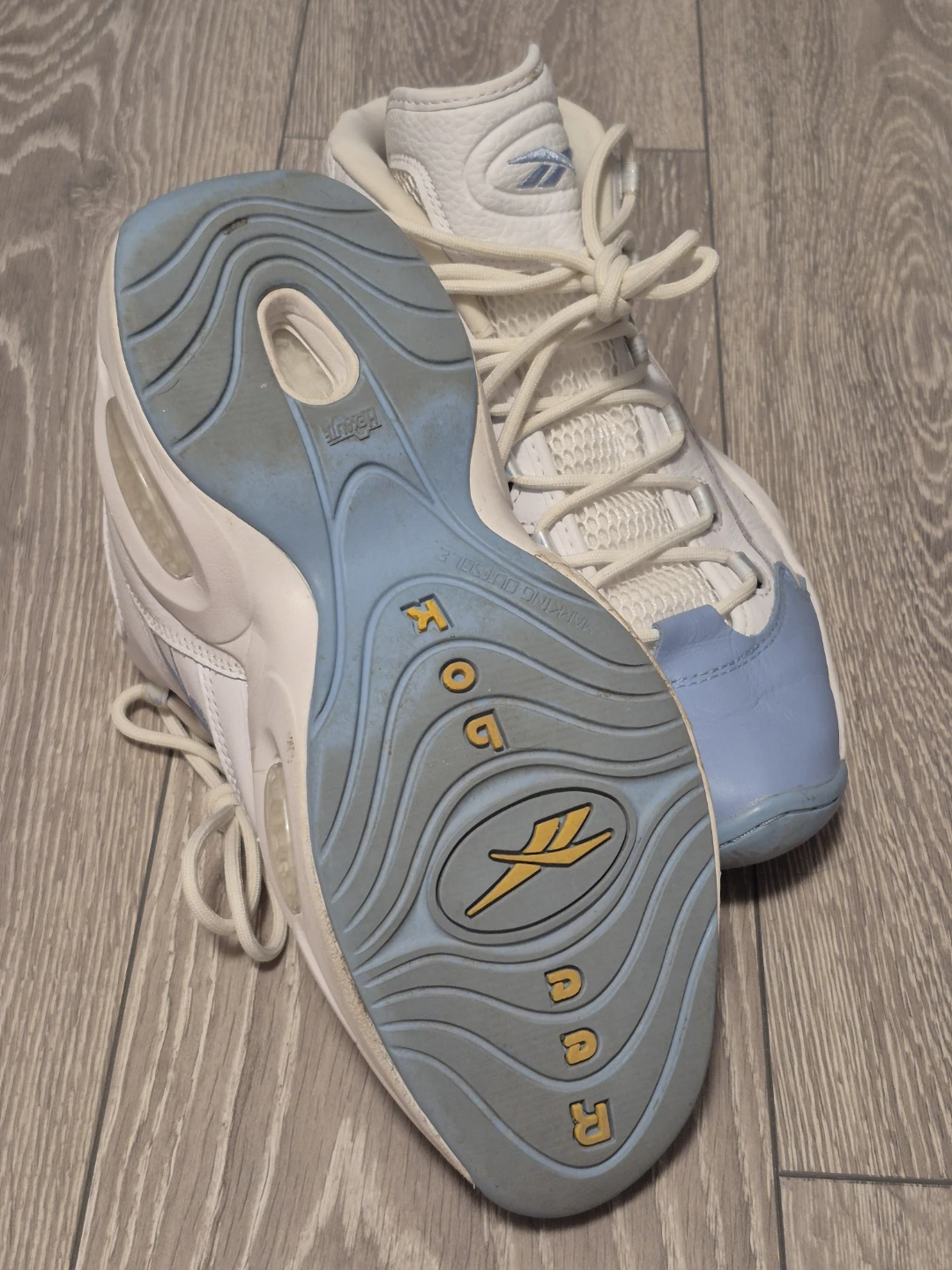 Reebok Iverson Answer IV Men's Sneakers White/Baby Blue Size 11 - photo 4
