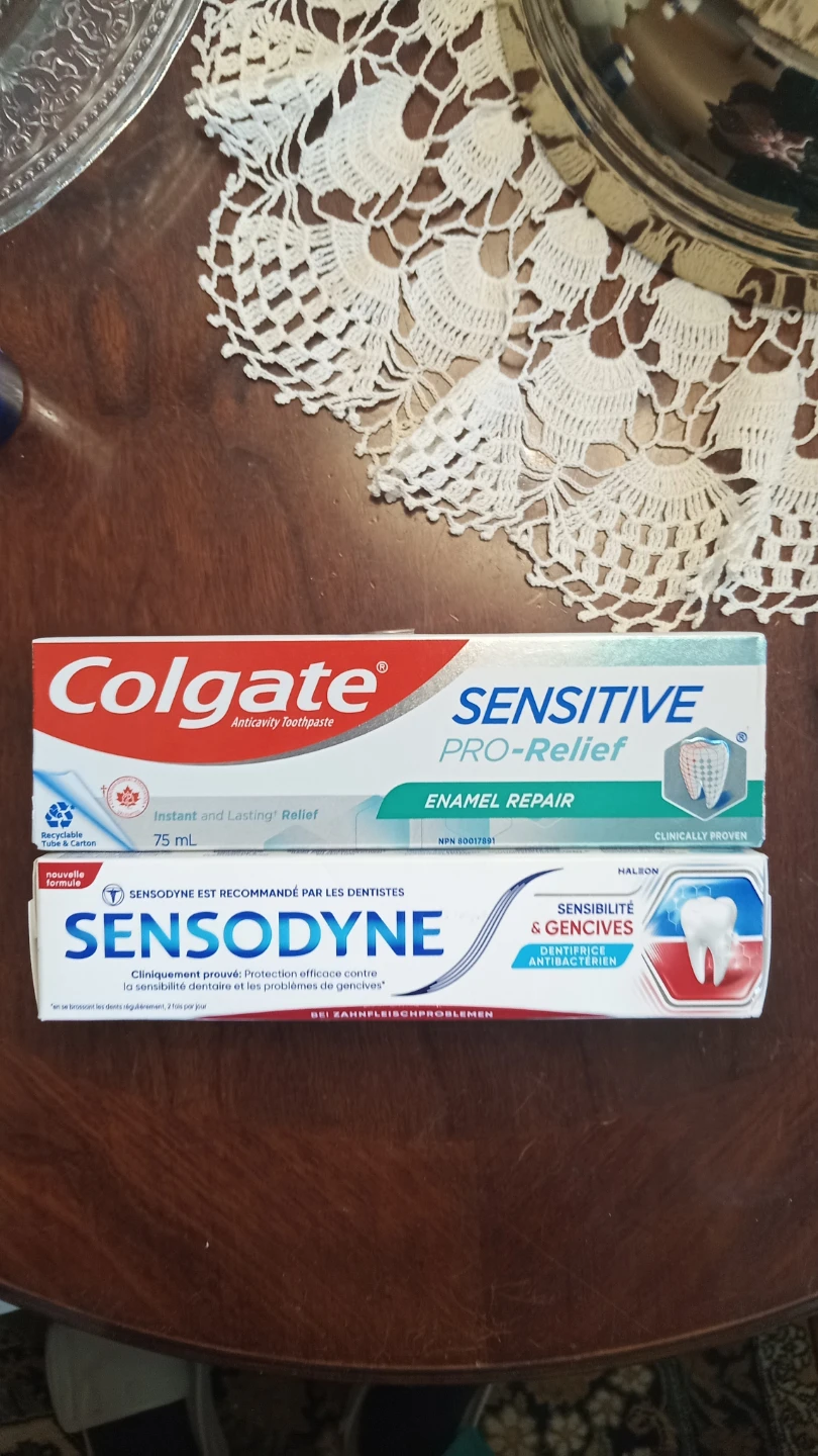 Colgate Sensitive Pro-Relief & sensodyne toothpaste