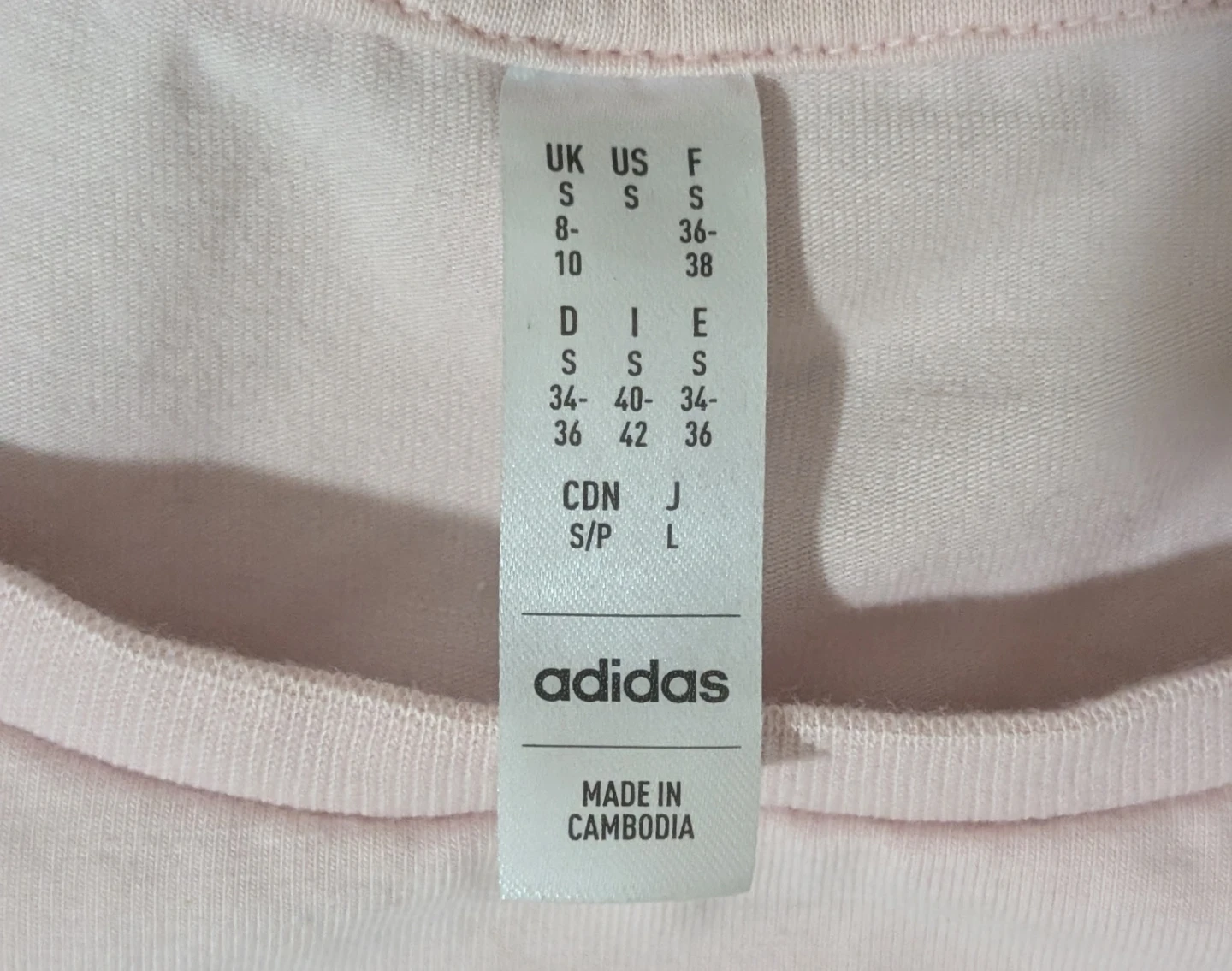 Adidas Women's Pink Cropped T-Shirt Size S - photo 3