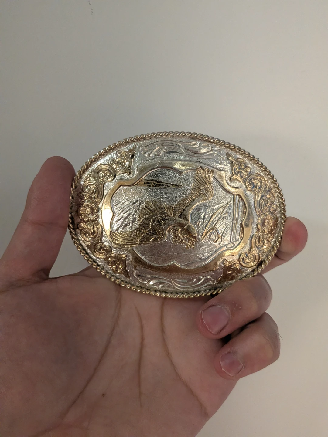 Western Eagle Oval Belt Buckle