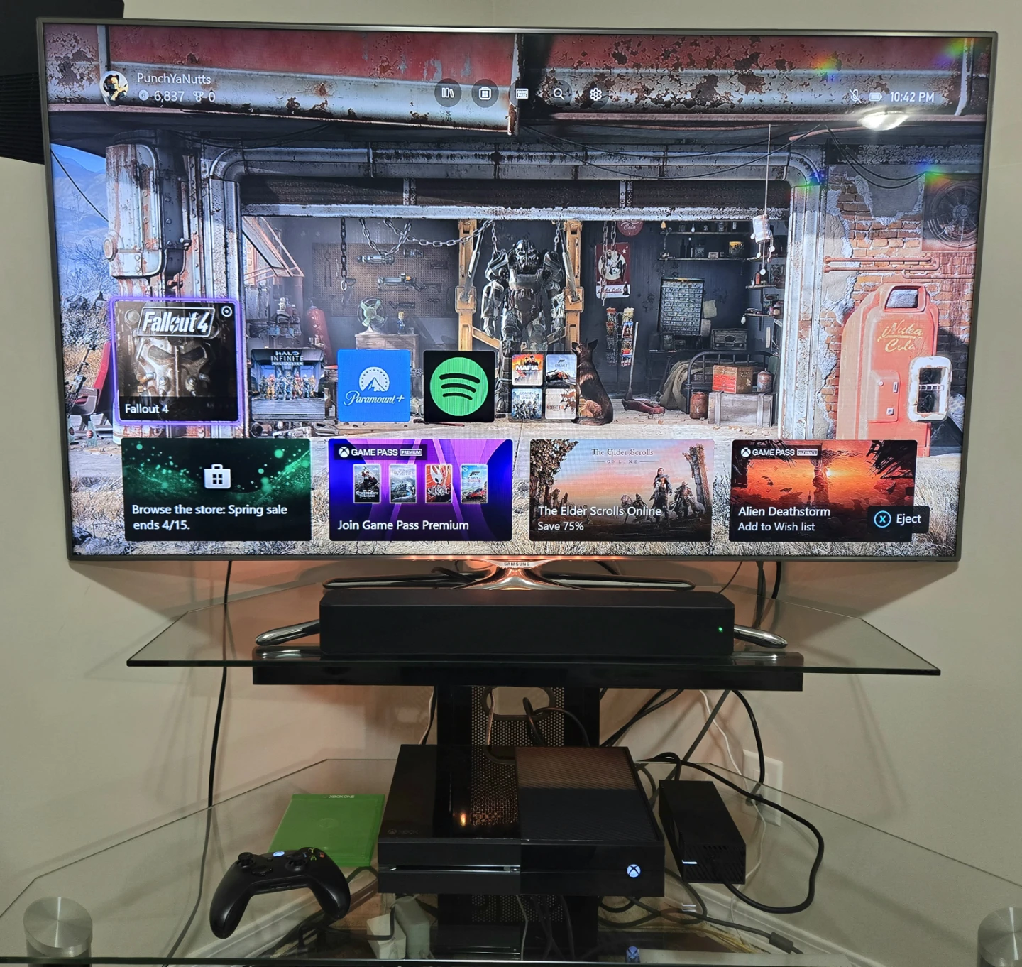 CLEAN XBOX ONE + FALLOUT 4 / ETHERNET READY
