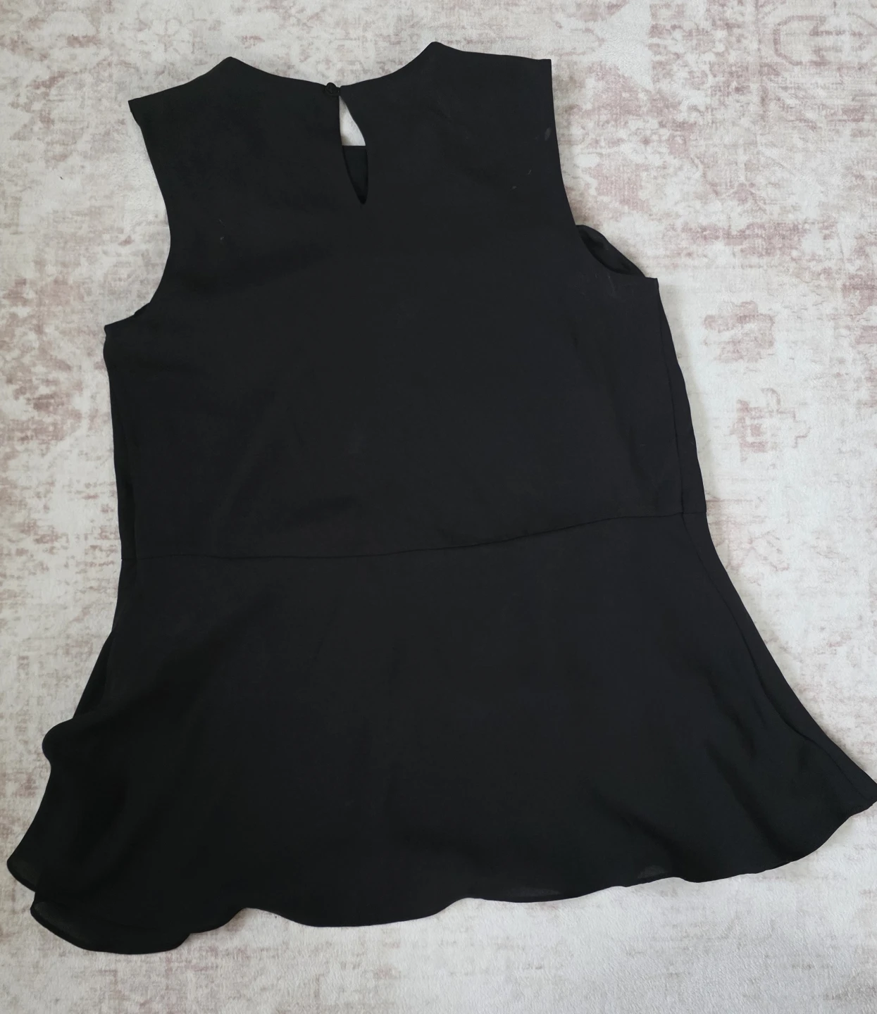 Uniqlo Black Sleeveless Peplum Top - Size S - photo 2