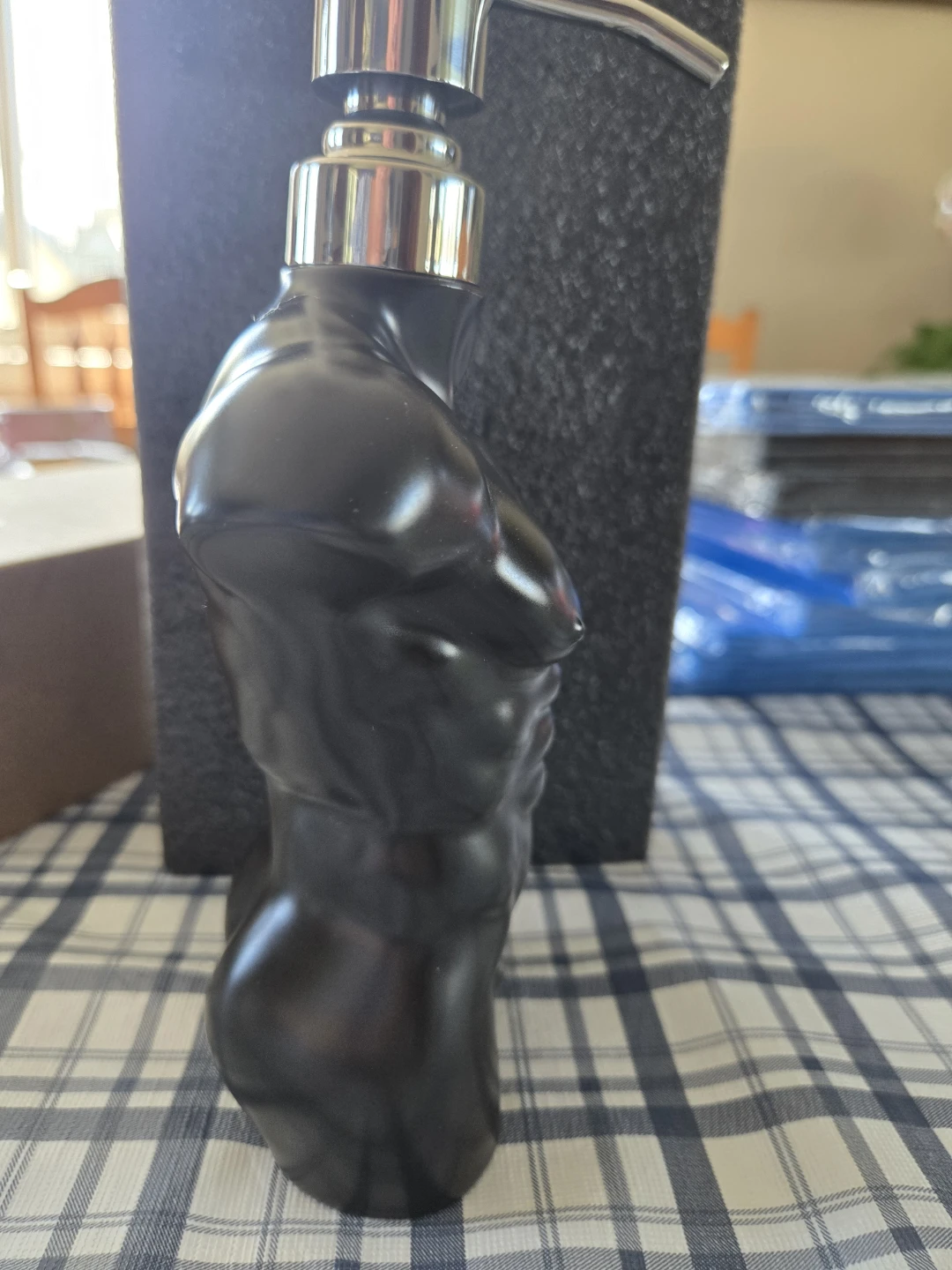 Black Ceramic Torso Soap Dispenser - photo 2