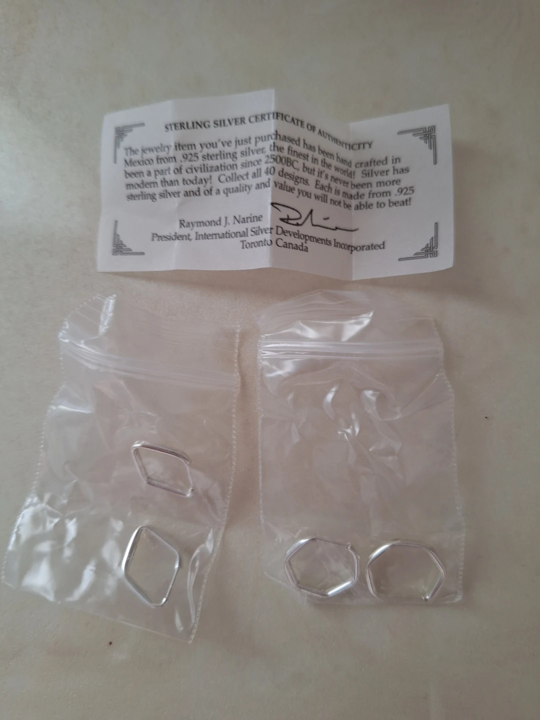 Sterling Silver Geometric Earrings