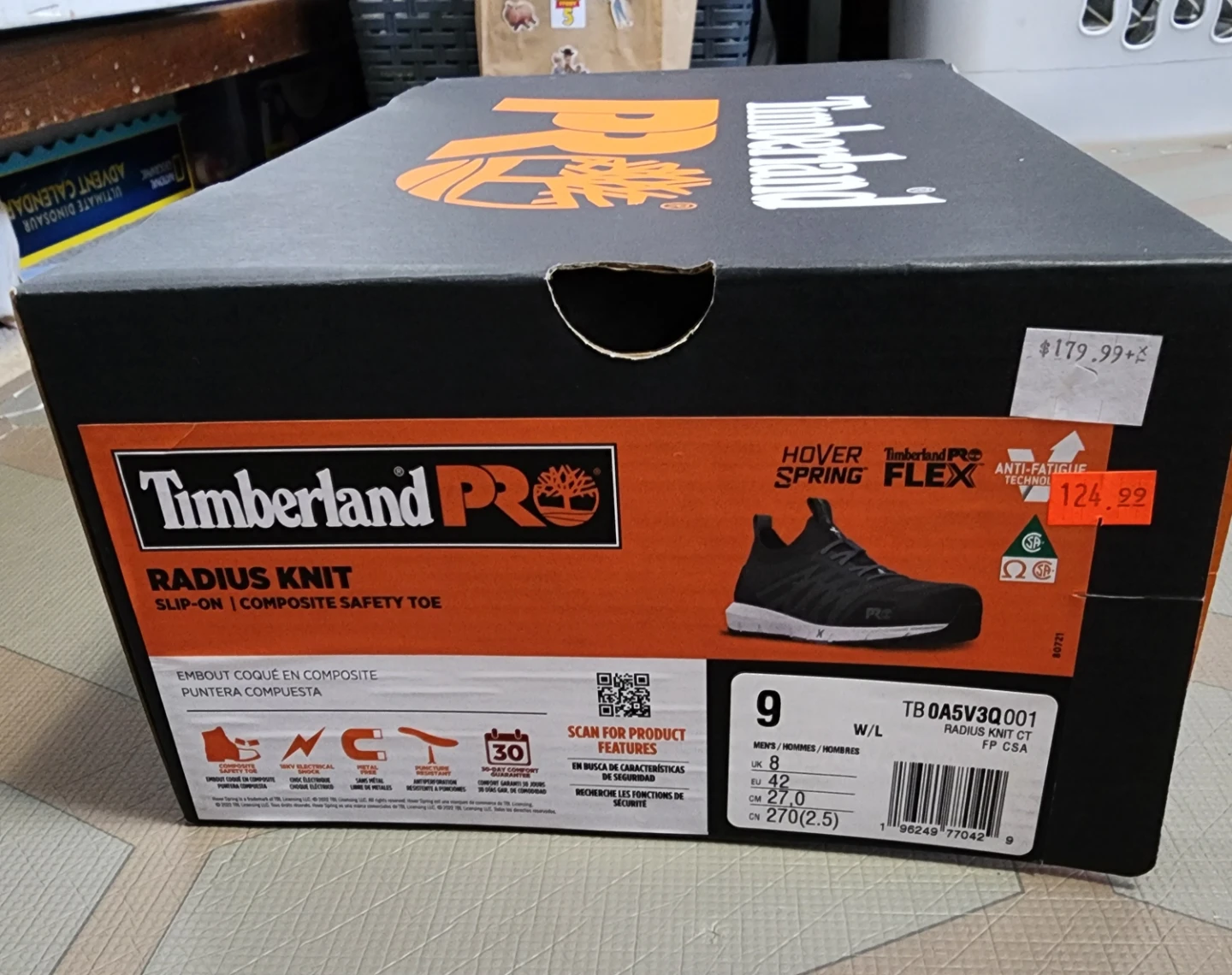 Timberland Pro Radius Knit Slip-On Safety Shoes. Men's Size 9.