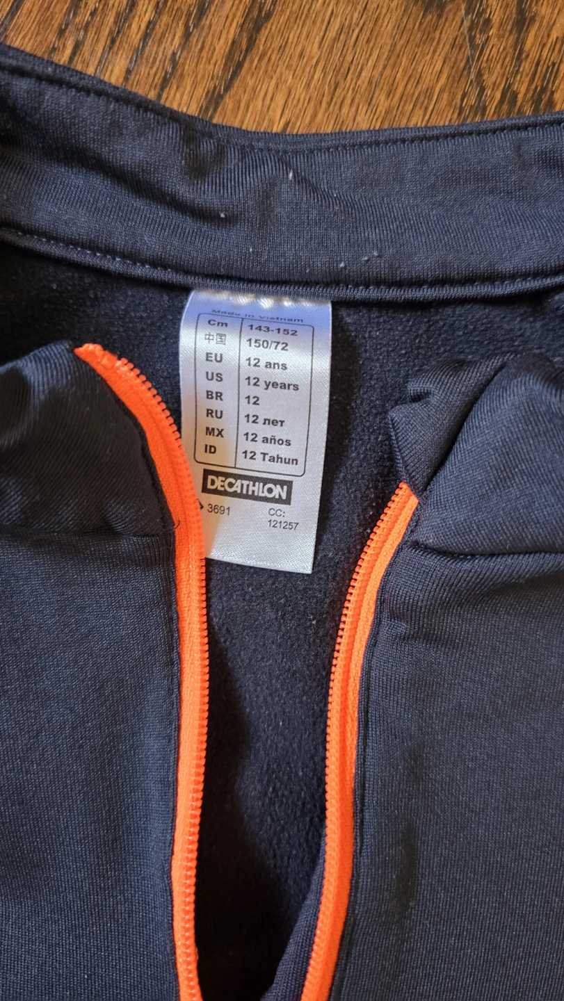 Kalenji Kids 1/4 Zip Long Sleeve Top - 12Y - photo 4