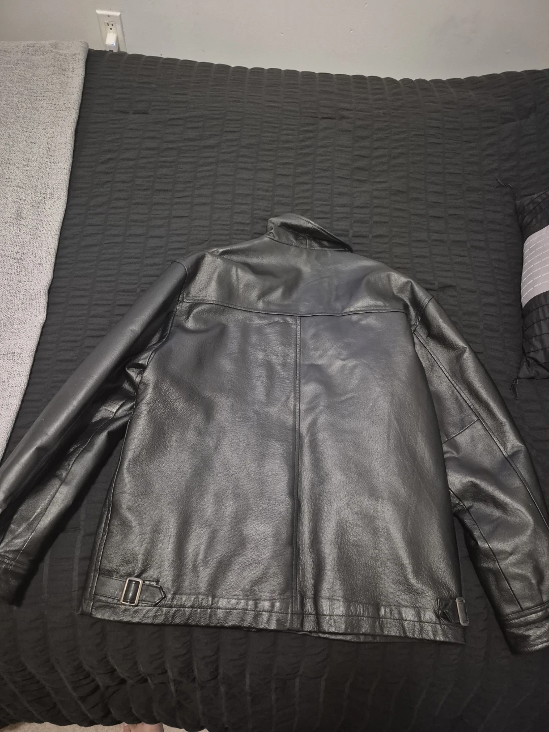 Black Faux Leather Jacket - photo 2
