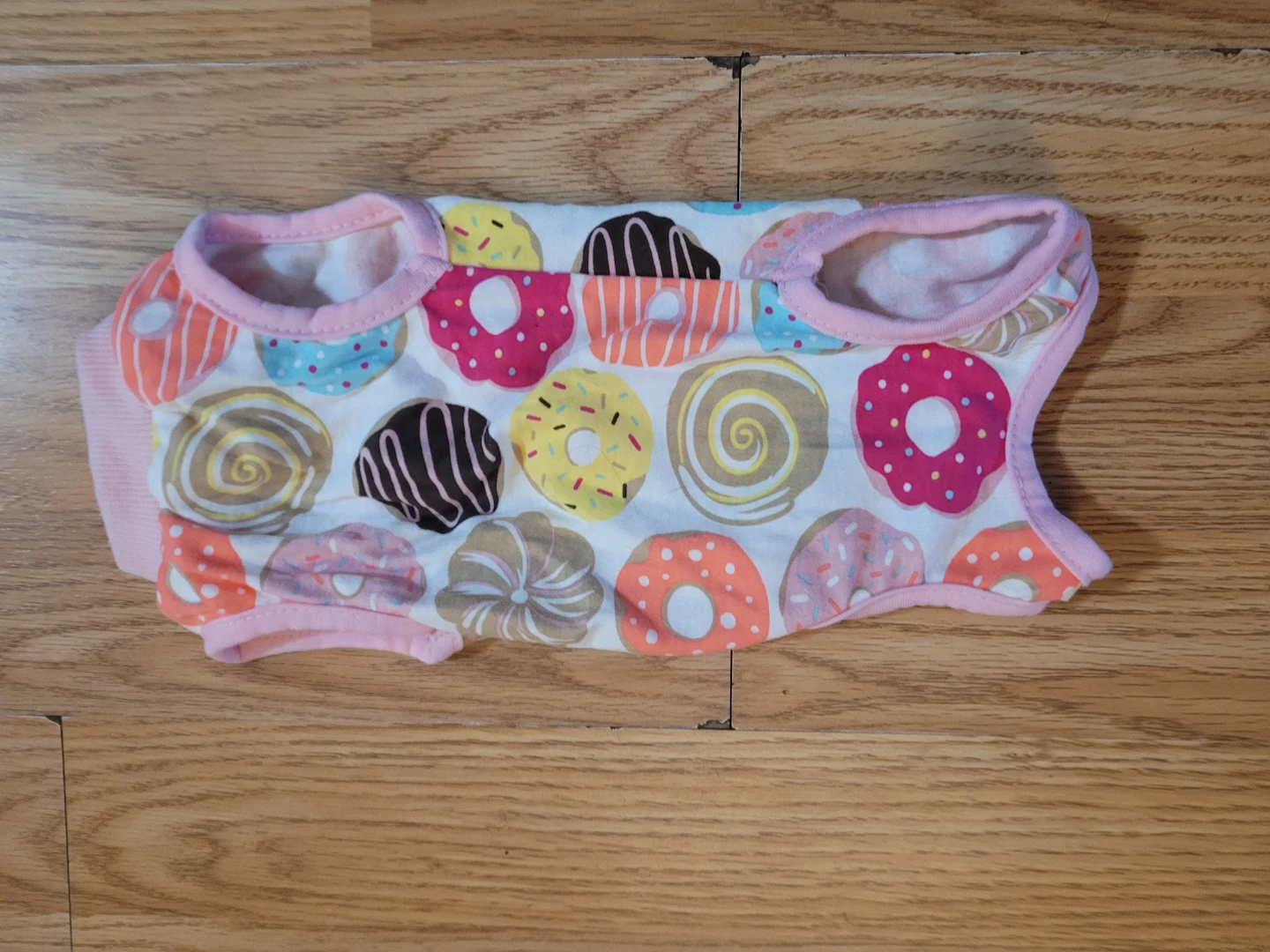 Donut Print Pet Shirt - Pink Trim - photo 3