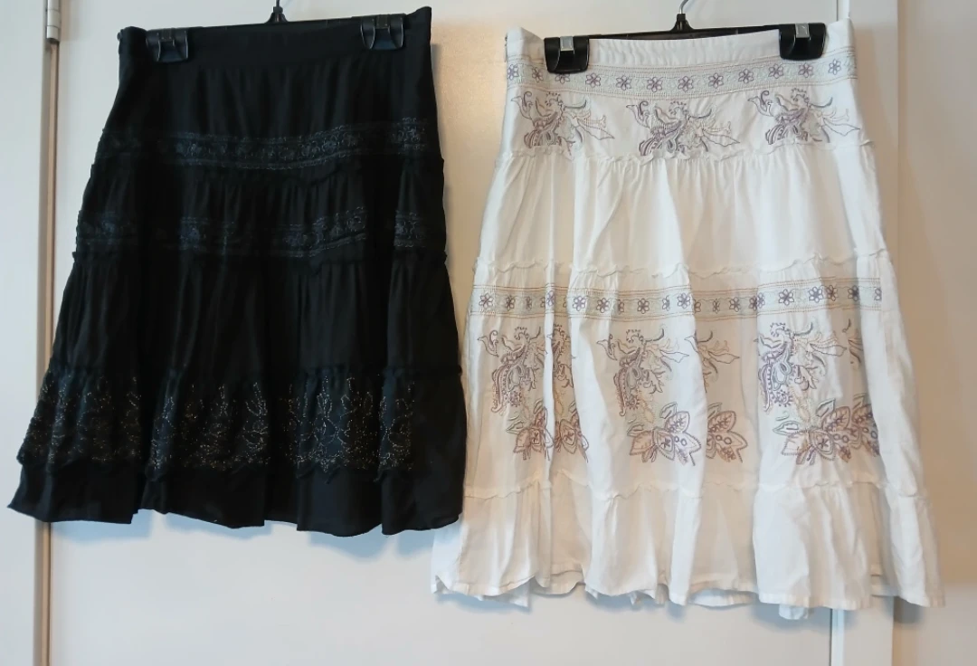 D.F. ELLE Skirts - Black & White. Size M. $6 EACH.