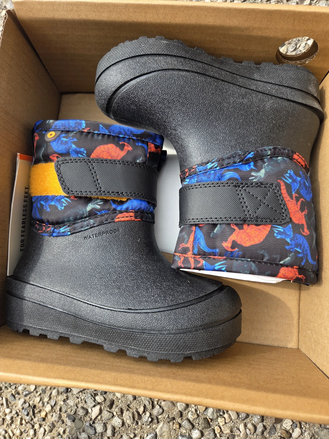 Bogs Kids Waterproof Dinosaur Boots Size 8