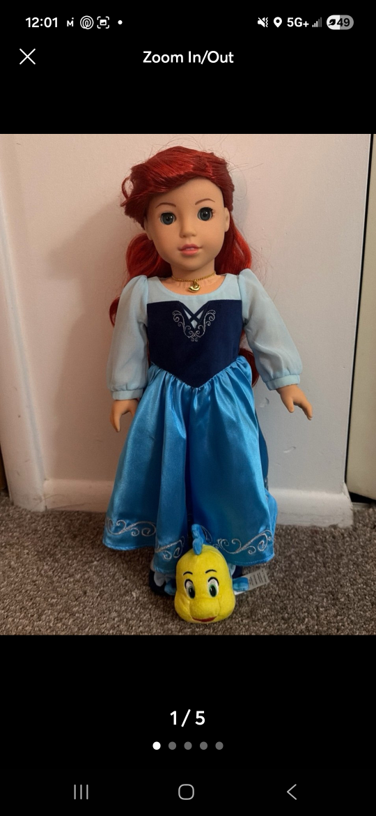 Disney Ariel Doll with Flounder