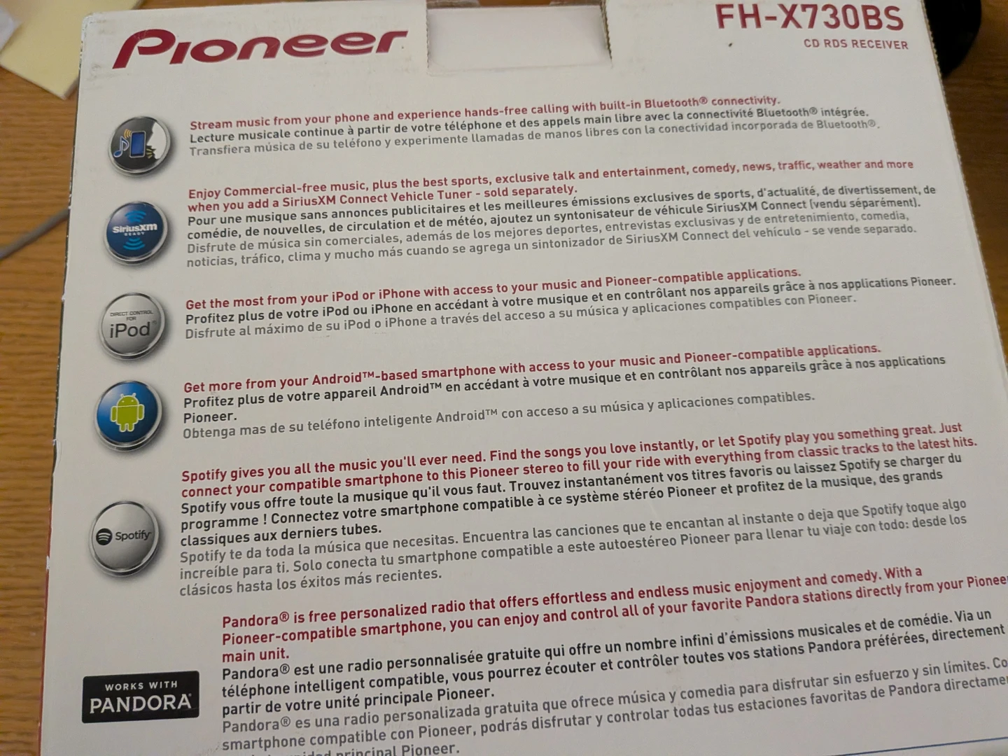 Pioneer FH-X730BS Car Stereo Receiver with Bluetooth - photo 5