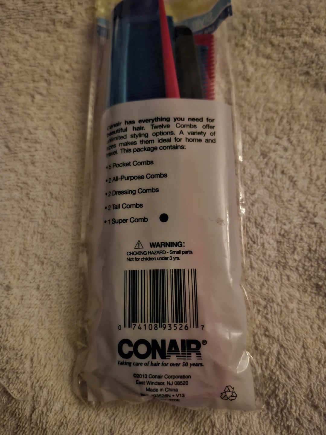 New Conair 8 HAIR COMBS, Lift, Detangle, Style - photo 2