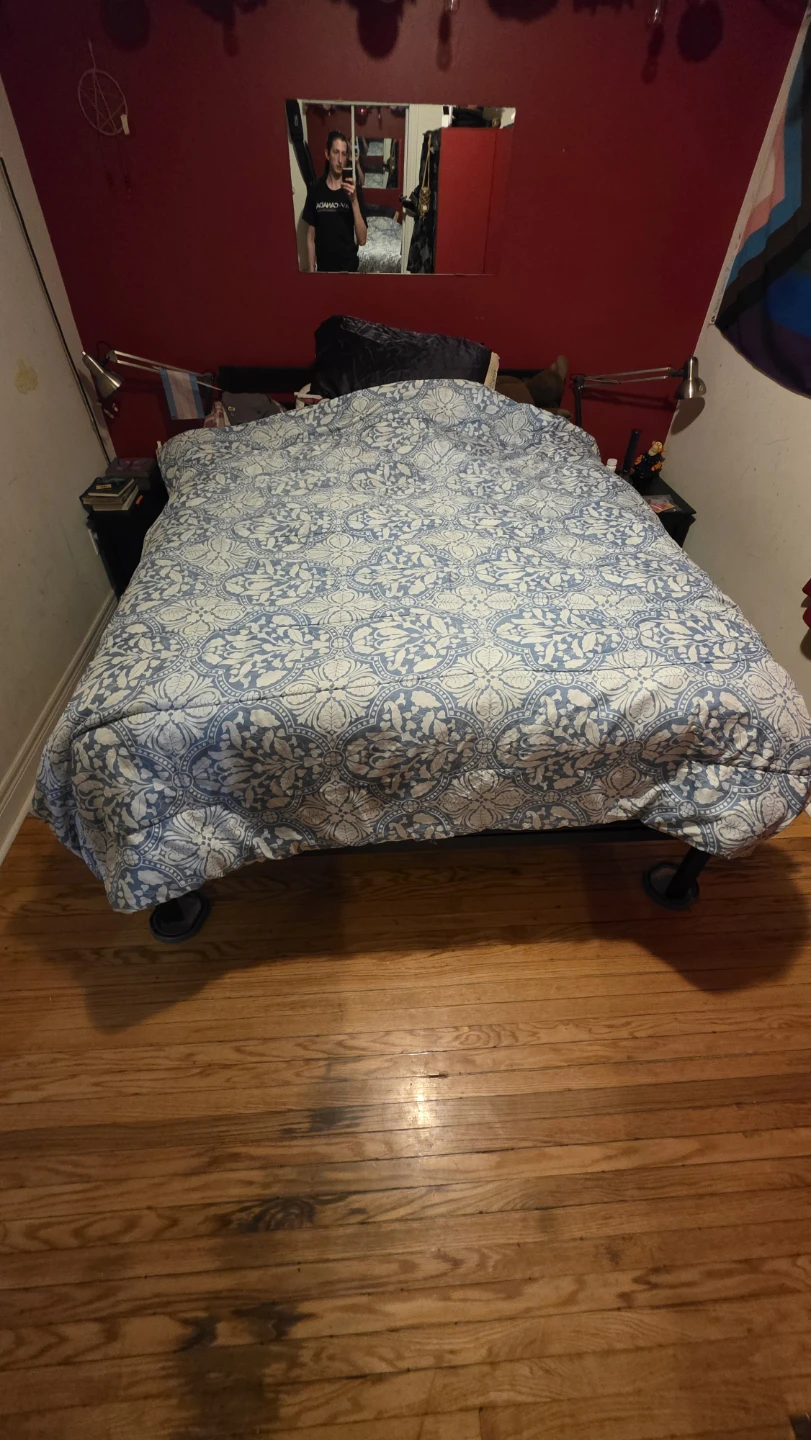 Blue and white patterned queen size duvet - photo 2