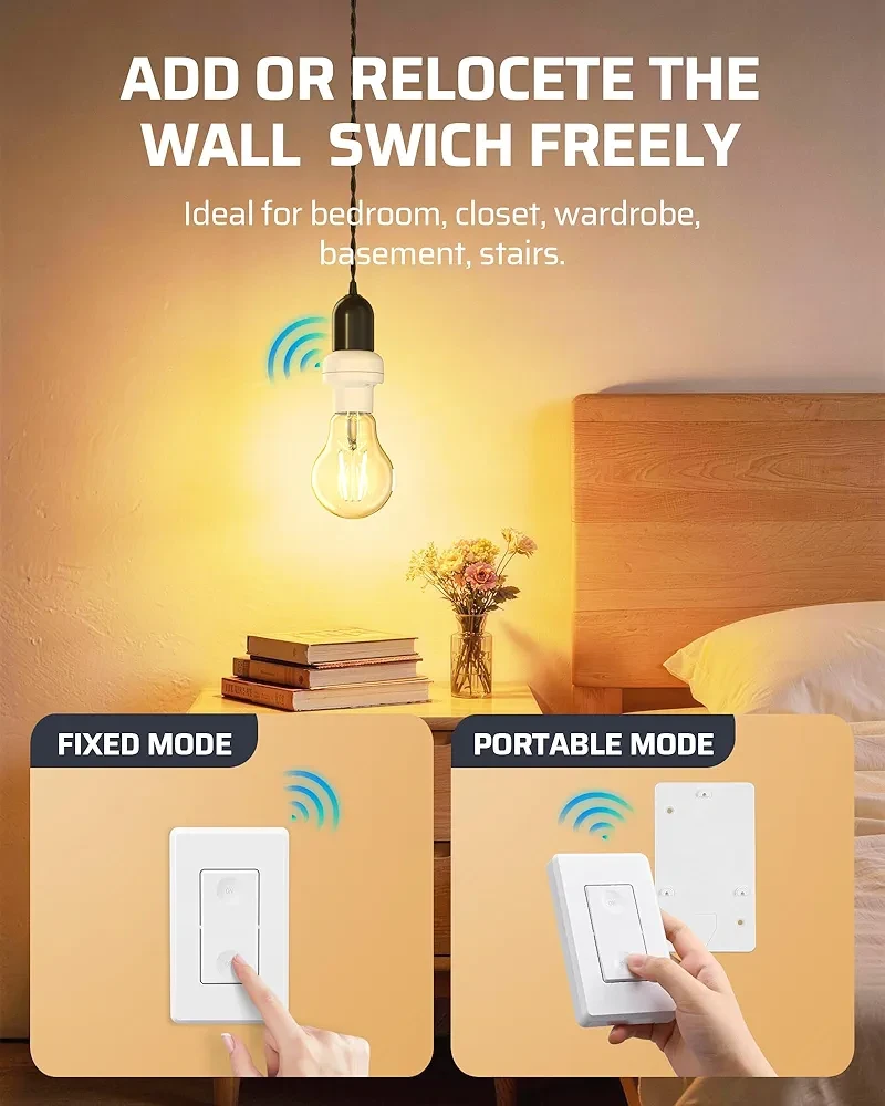 Dewenwils Wireless Light Switch and Receiver Kit - photo 3