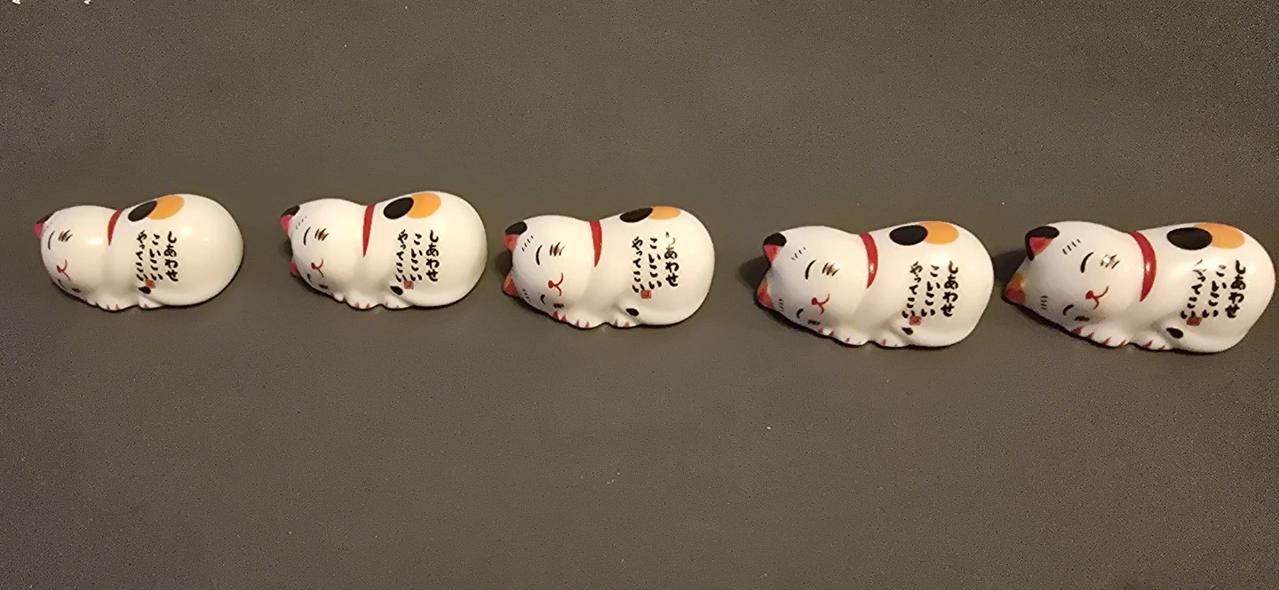 Maneki-neko utensils Rests - Set of 5 - photo 2