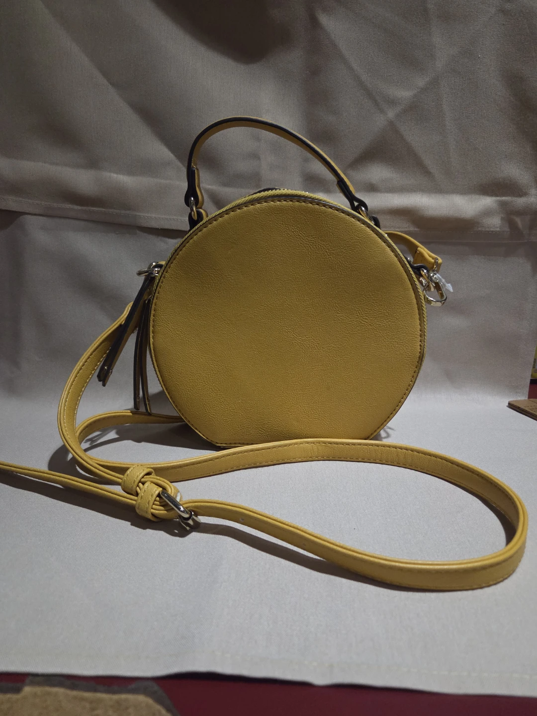 Yellow Round Crossbody Purse