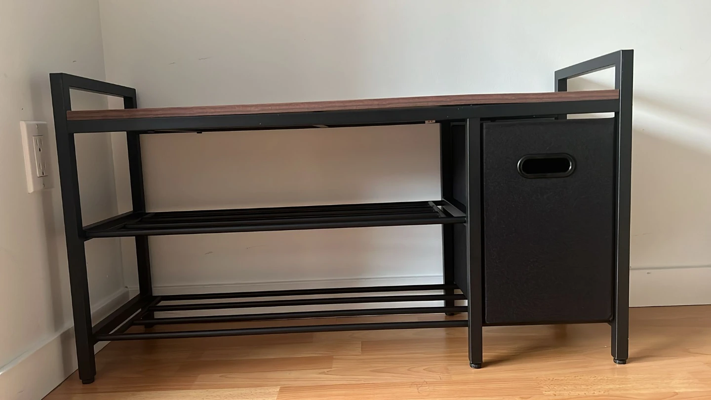 Shoe Rack Bench with Storage Drawer - photo 3
