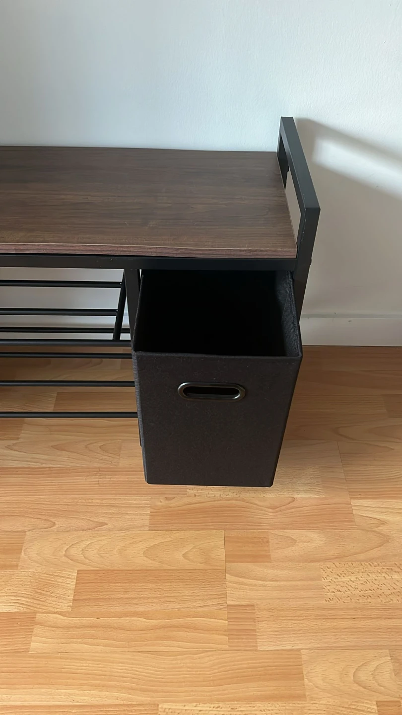 Shoe Rack Bench with Storage Drawer - photo 2