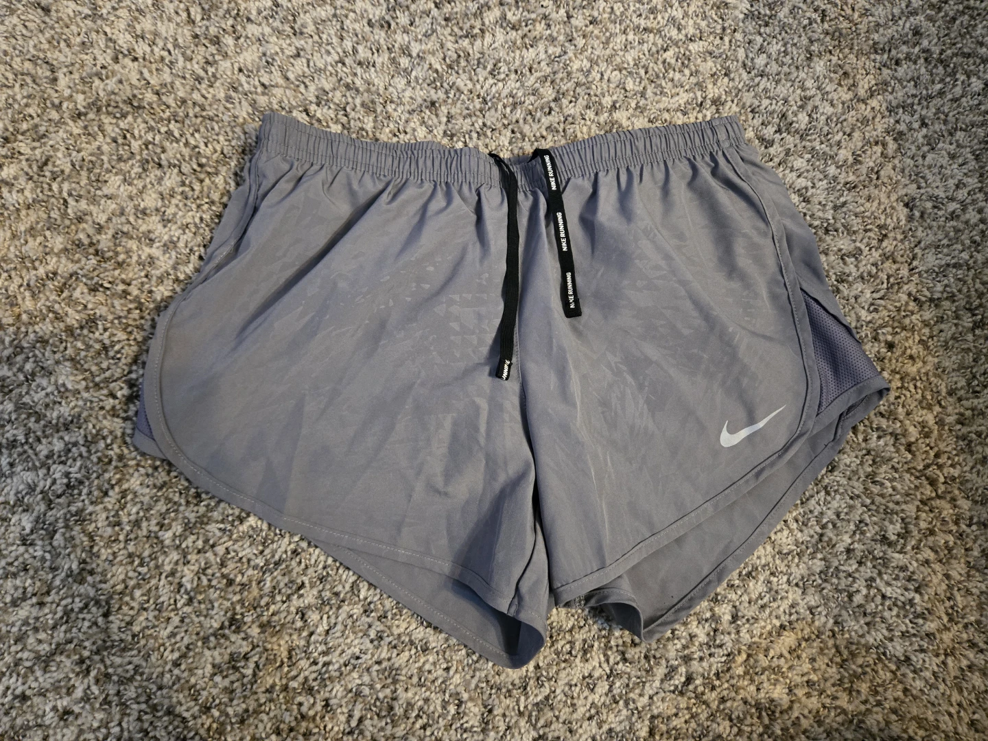 Nike Dri-Fit Running Shorts Size Small Grey