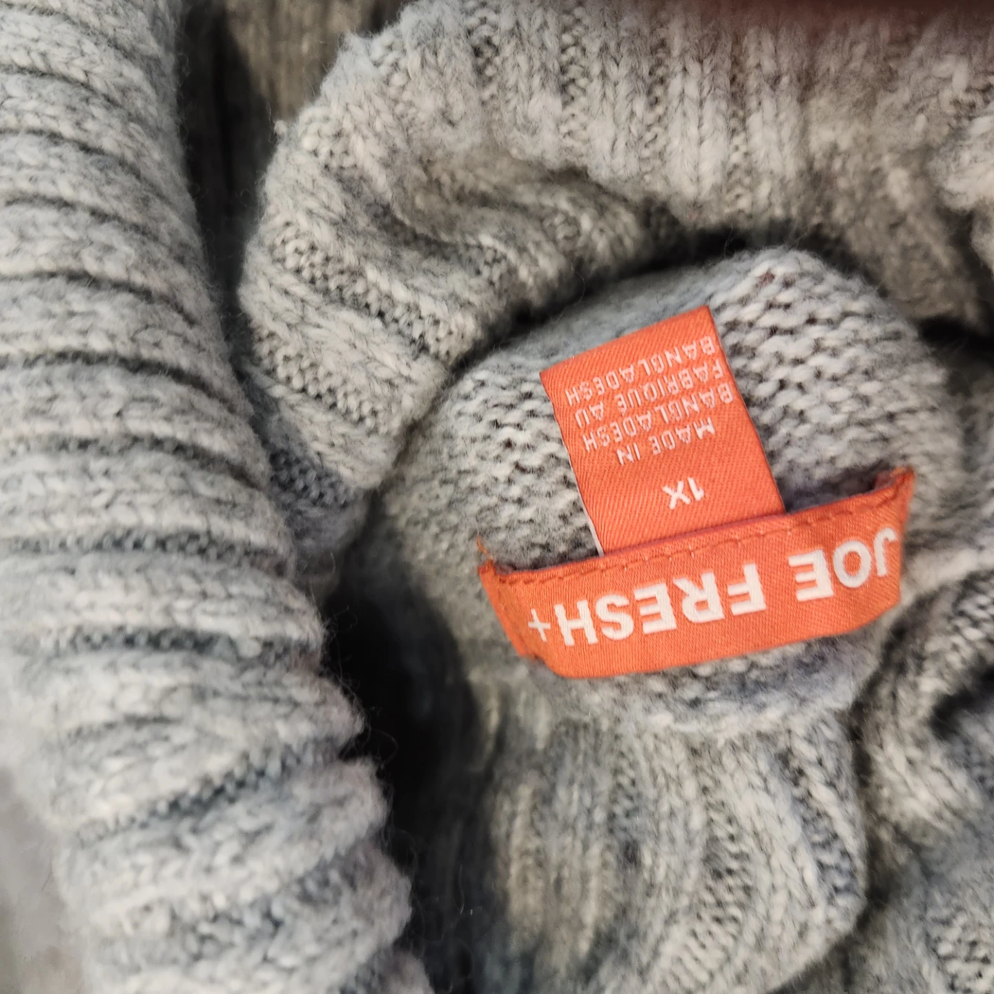 Joe Fresh+ Grey Knit Sweater - Size 1X - photo 2