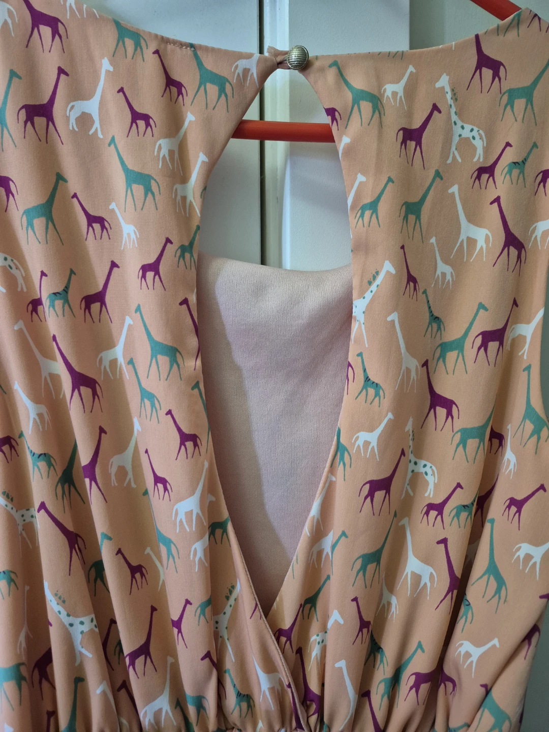 Women Pink Owl Apparel Giraffe Print Dress with Belt Size Small - photo 5