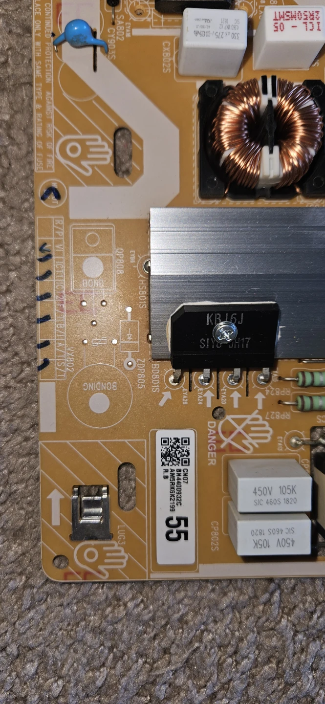 Samsung TV all bord and busses connection for un55nu7300f - photo 2