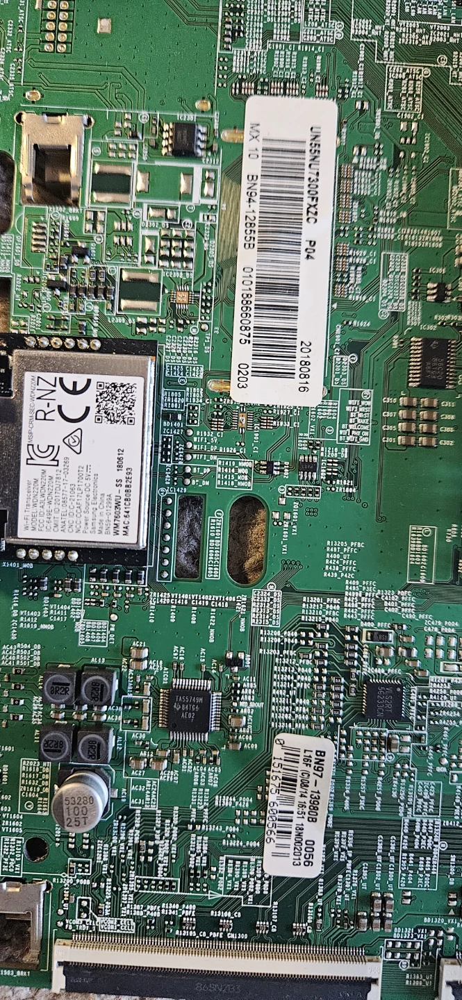 Samsung TV all bord and busses connection for un55nu7300f - photo 4