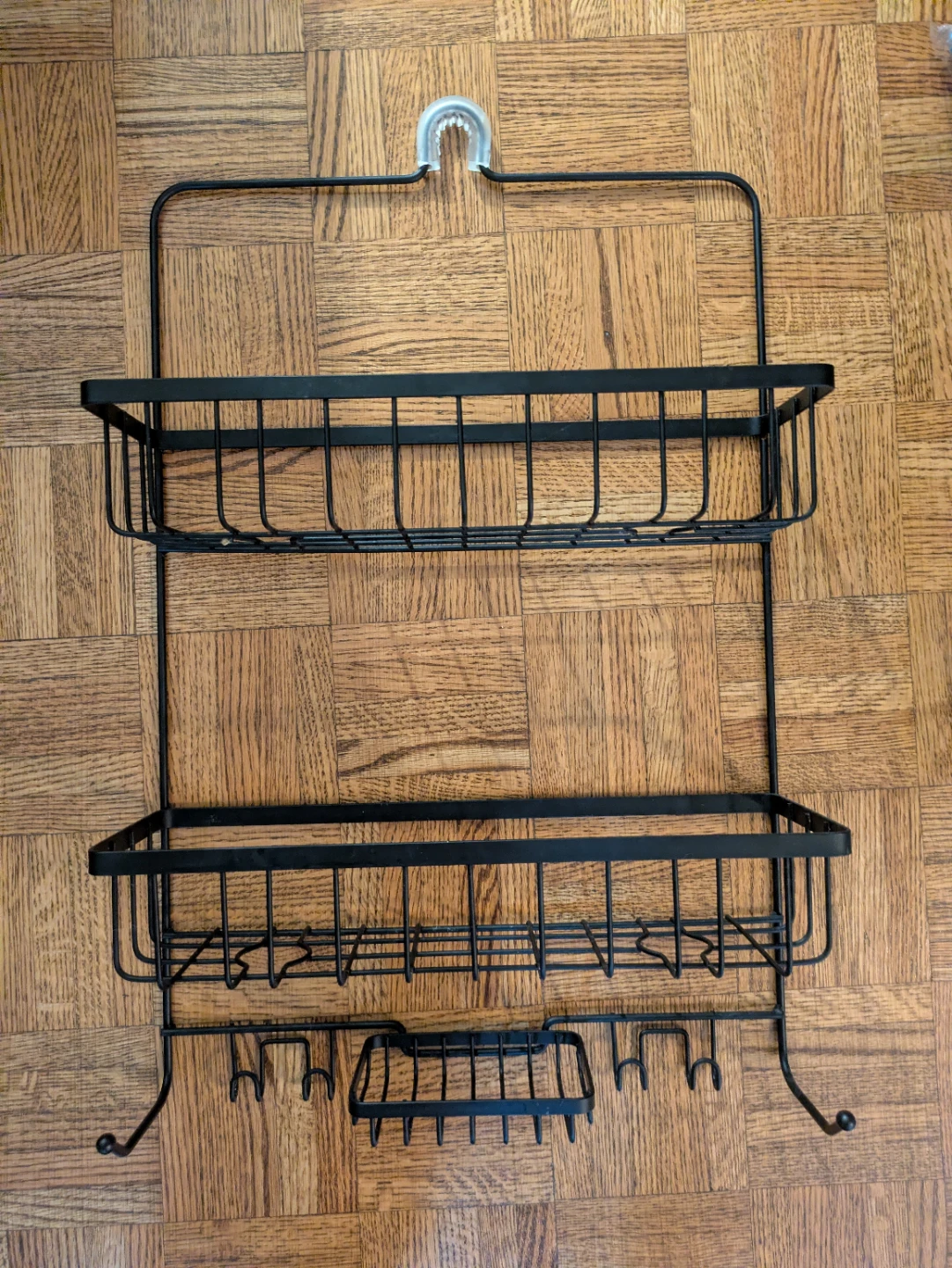 Large Black Hanging Shower Caddy